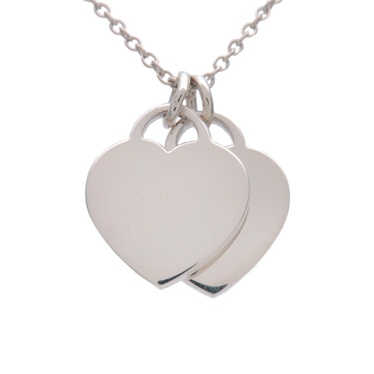 Tiffany & Co Return to Tiffany Mini Double Heart Tag Necklace SV925