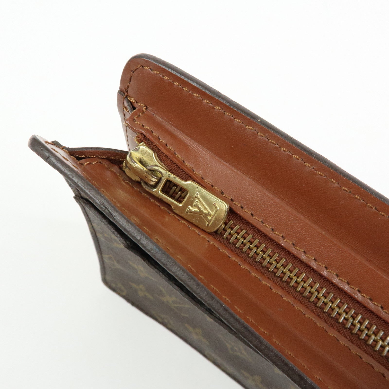 Louis Vuitton Monogram Pochette Homme Clutch Bag Brown M51795