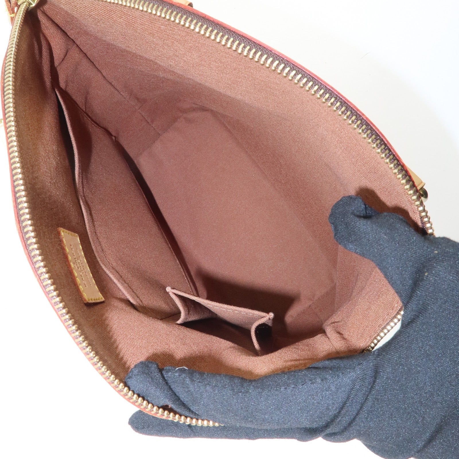 Louis Vuitton Monogram Lockit Hand Bag Brown M40102