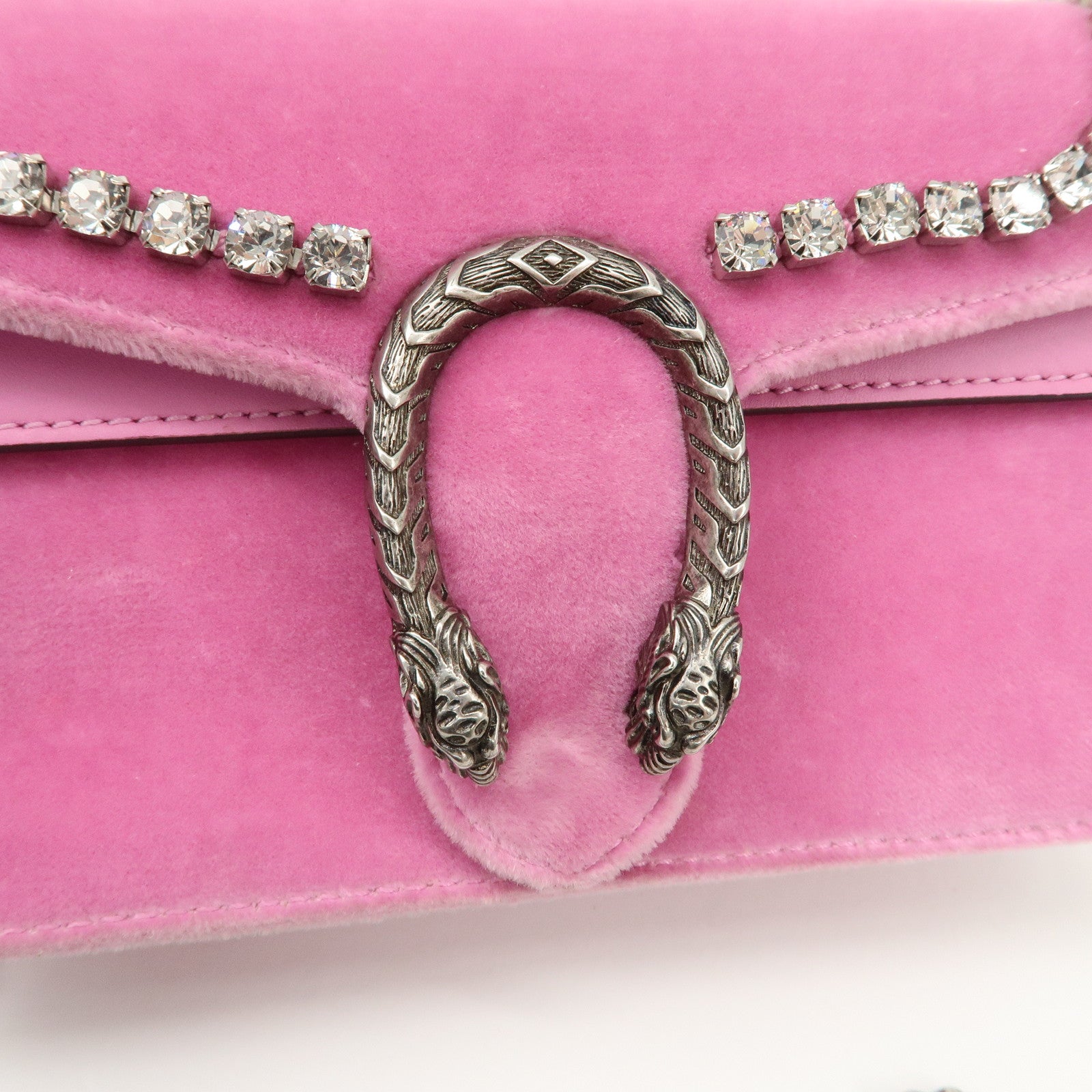 GUCCI Dionysus Super Mini Bag Leather Chain Shoulder Bag 476432 Used