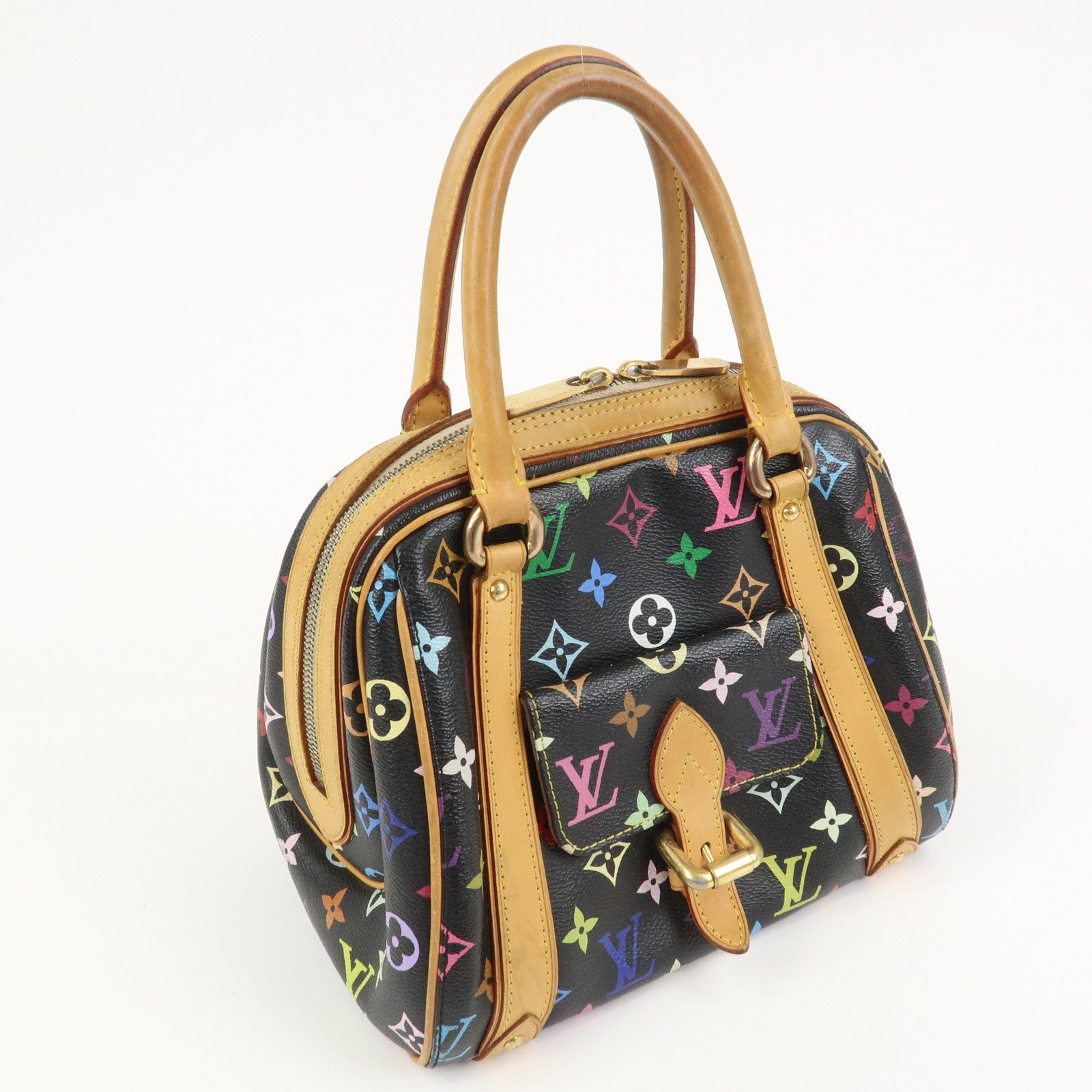 Louis Vuitton Monogram Multicolor Priscilla Hand Bag Noir M40097