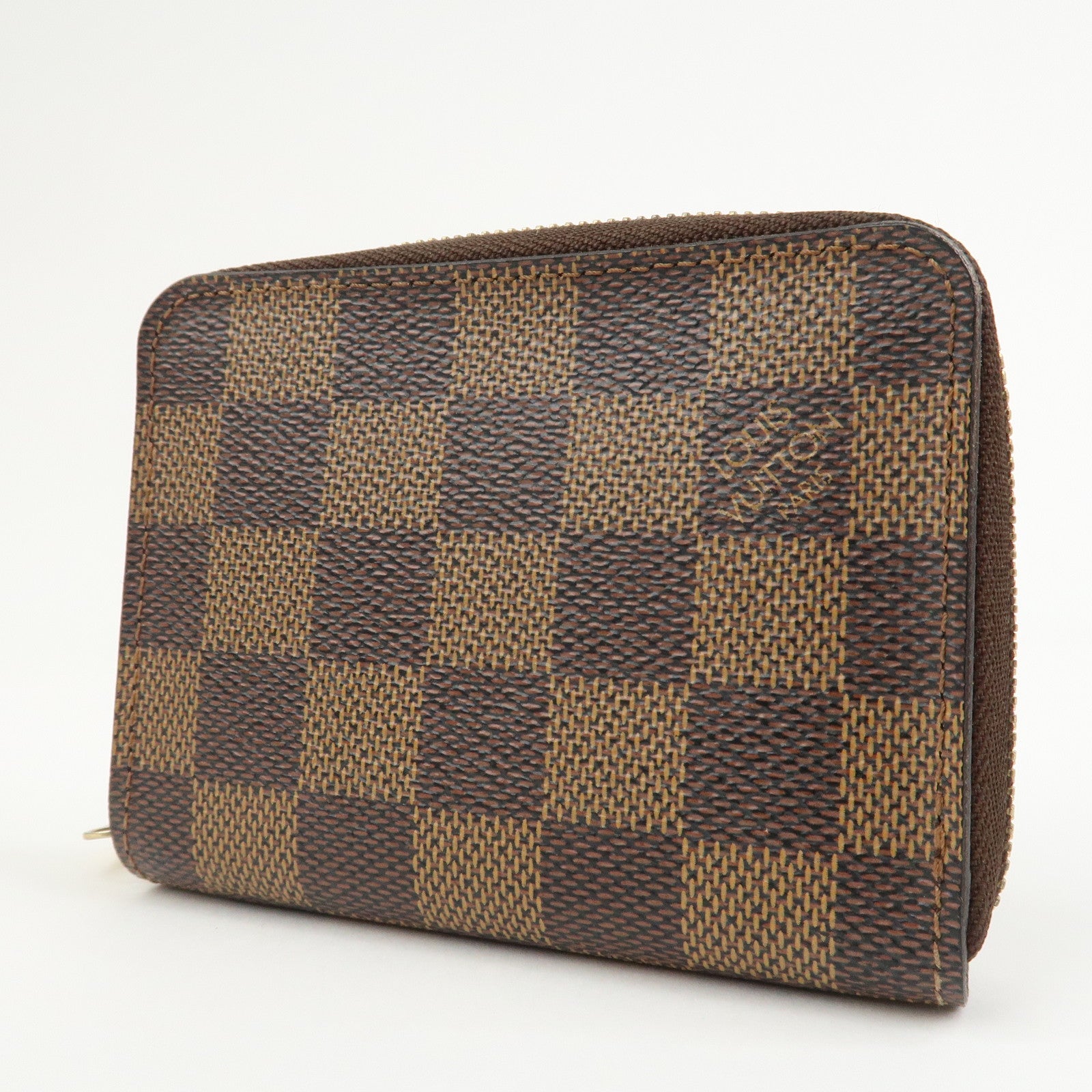 Louis Vuitton Damier Zippy Coin Case Wallet Brown N63070