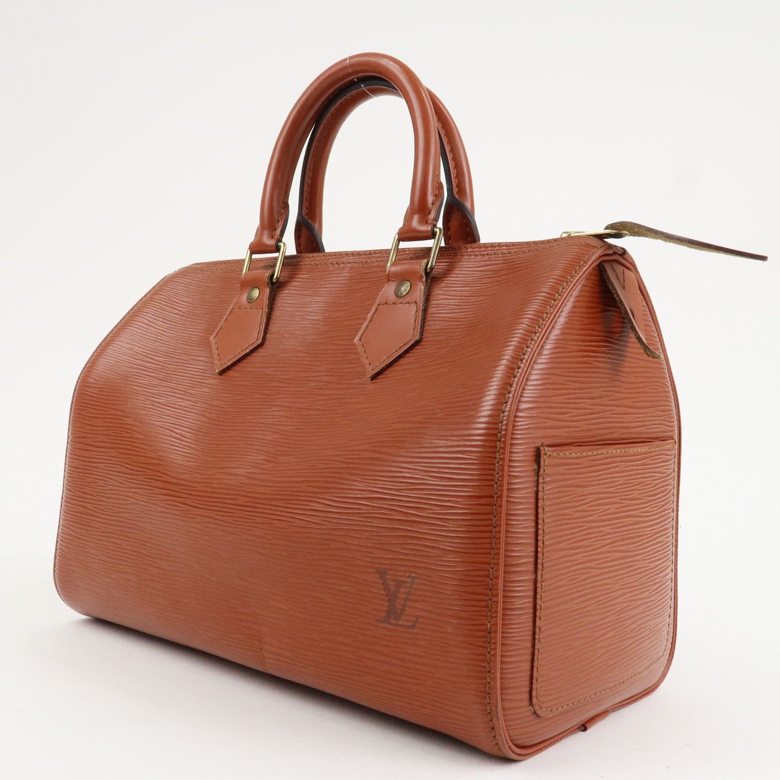 Louis Vuitton Epi Speedy 25 Hand Boston Bag Kenya Brown M43013 Used