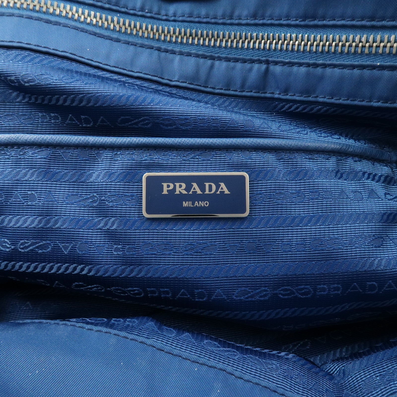 PRADA Triangle Logo Nylon Saffiano Leather 2Way Hand Shoulder Bag