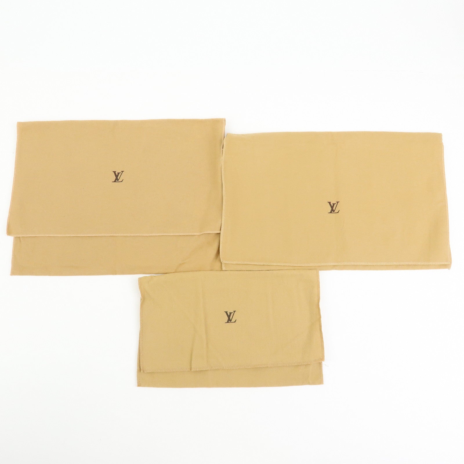 Louis Vuitton Set of 15 Dust Bag Storage Bag Flap Style Beige