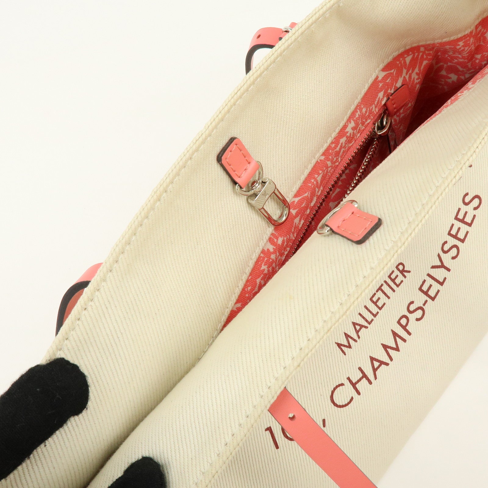 Louis Vuitton Canvas Leather Cabas PM Hand Bag Corail M94505