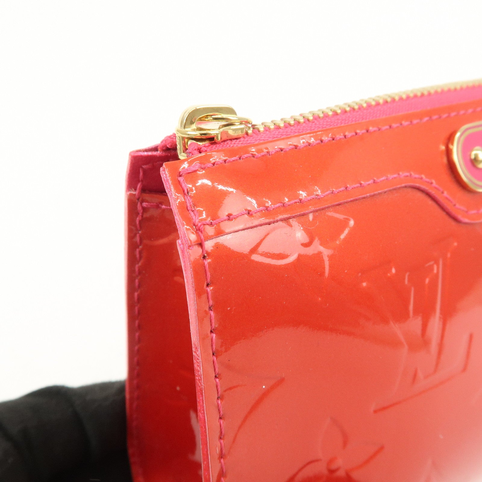 Louis Vuitton Monogram Vernis Trousse Cosmetic Pouch Red M93647