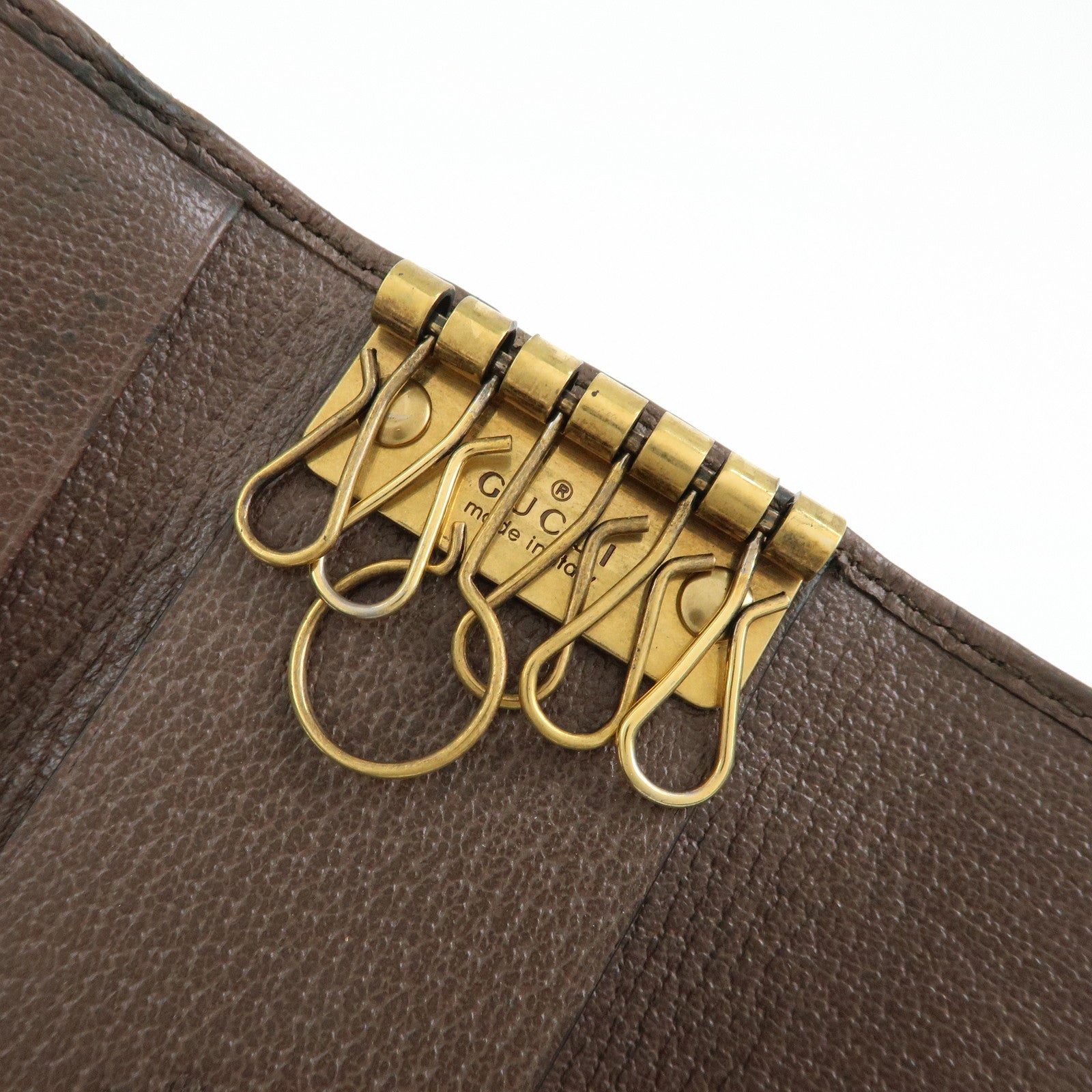 GUCCI GG Marmont Sherry GG Supreme Leather 6 Ring Key Case 603732