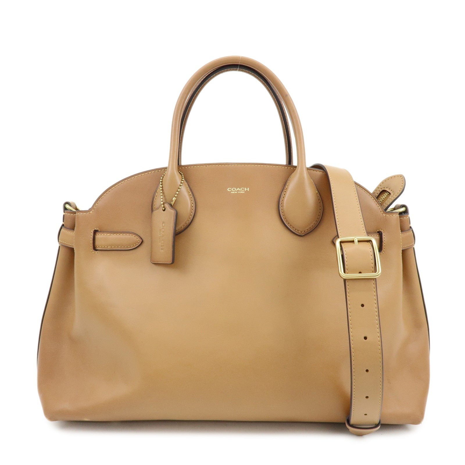 COACH Empire Calf Leather 2Way Shoulder Bag Hand Bag Brown