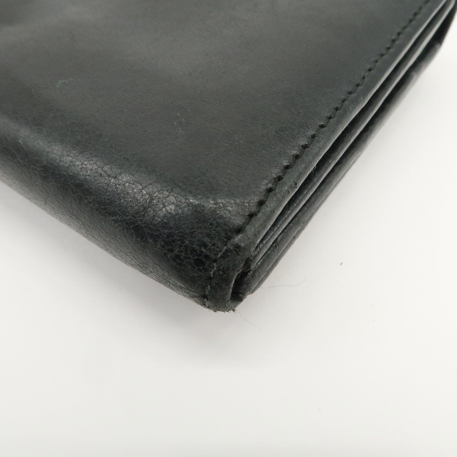 BALENCIAGA Logo Leather Giant Continental Long Wallet Black 253054