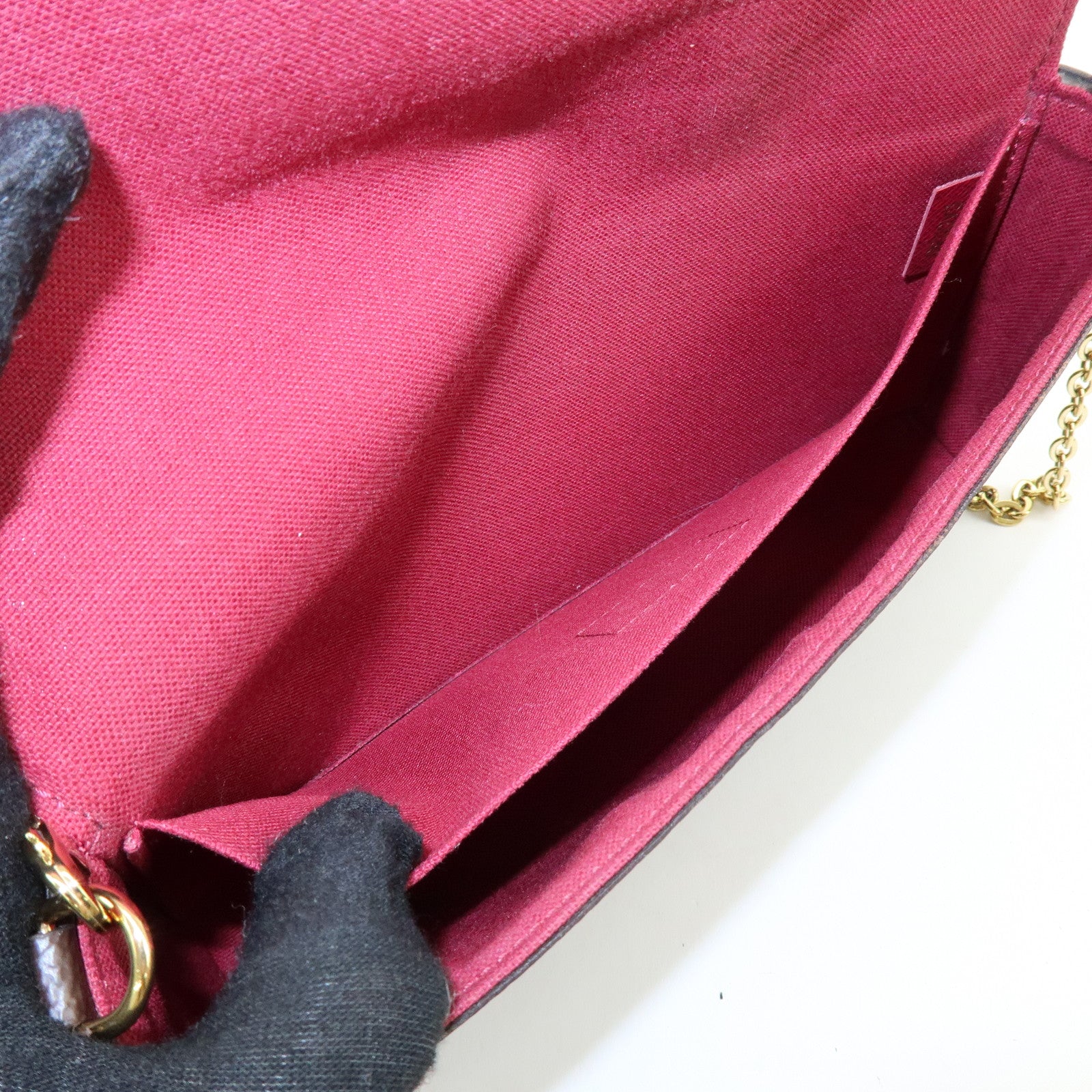 Louis Vuitton Monogram Pochette Felicie Shoulder Bag Brown M61276