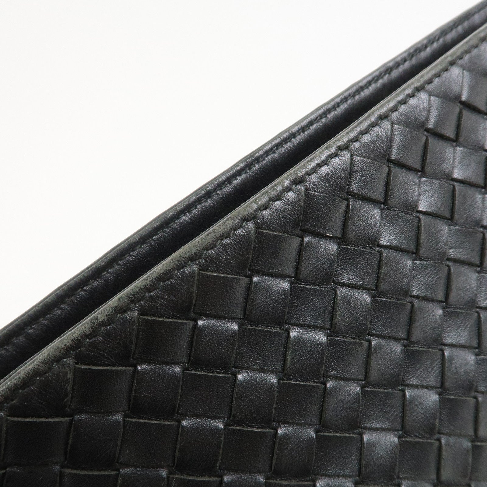 BOTTEGA VENETA Intrecciato Shoulder Bag Crossbody Bag Black 276356