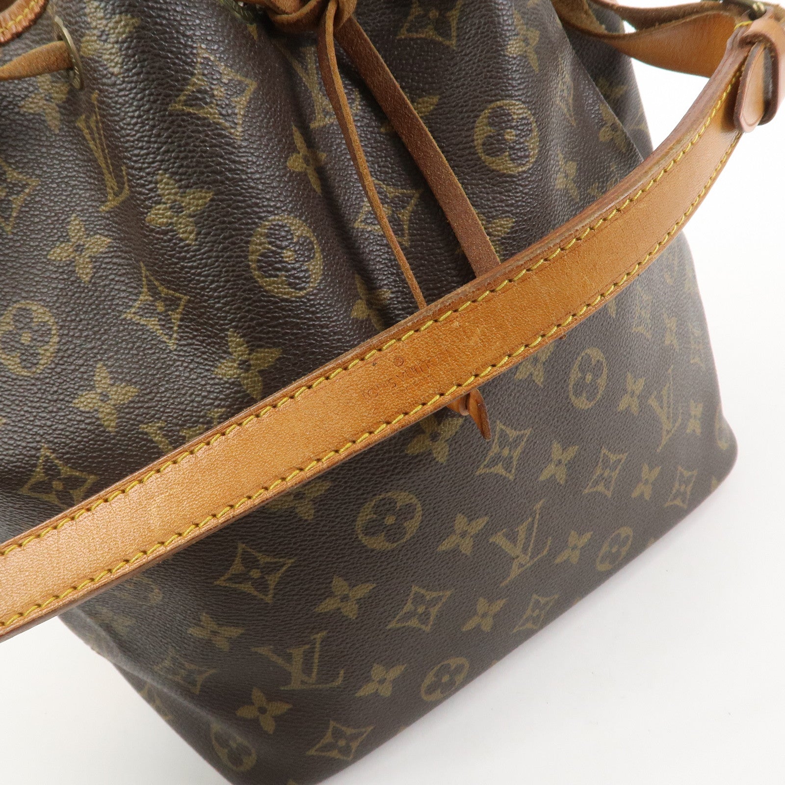 Louis Vuitton Monogram Petit Noe Shoulder Bag Brown M42226