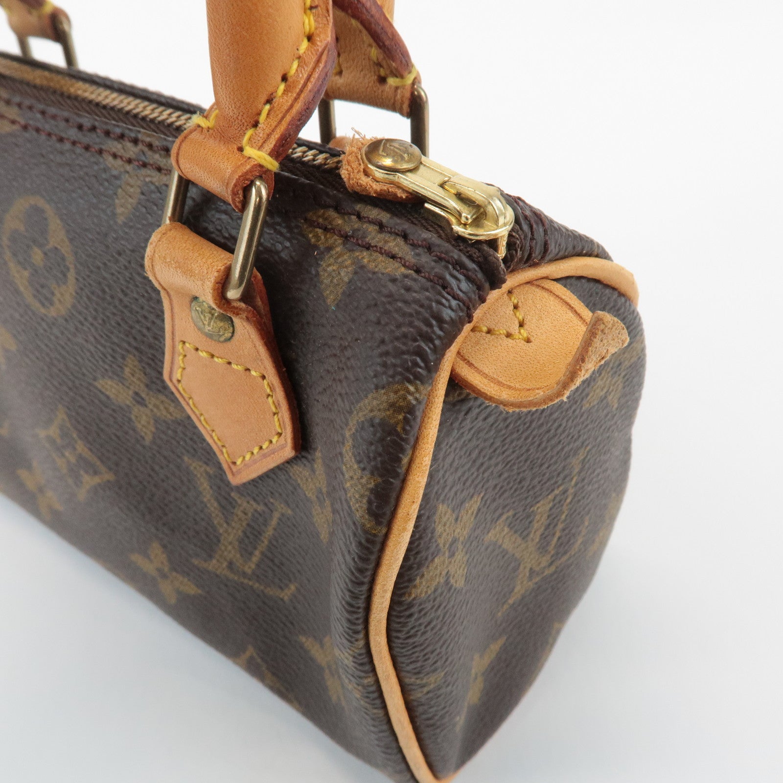 Louis Vuitton Monogram Mini Speedy Hand Bag Brown M41534