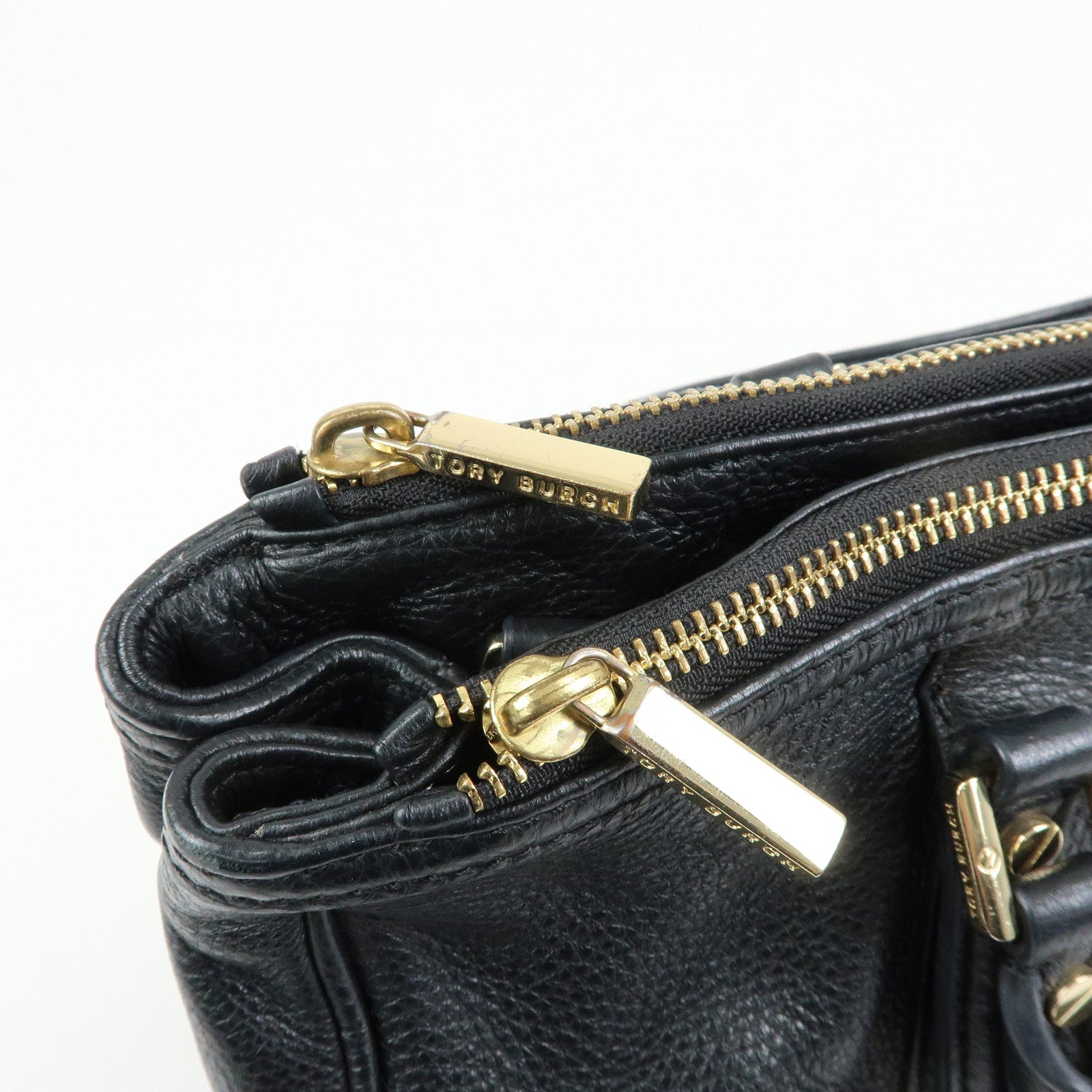 TORY BURCH Amanda Leather 2Way Bag Hand Bag Shoulder Bag Black