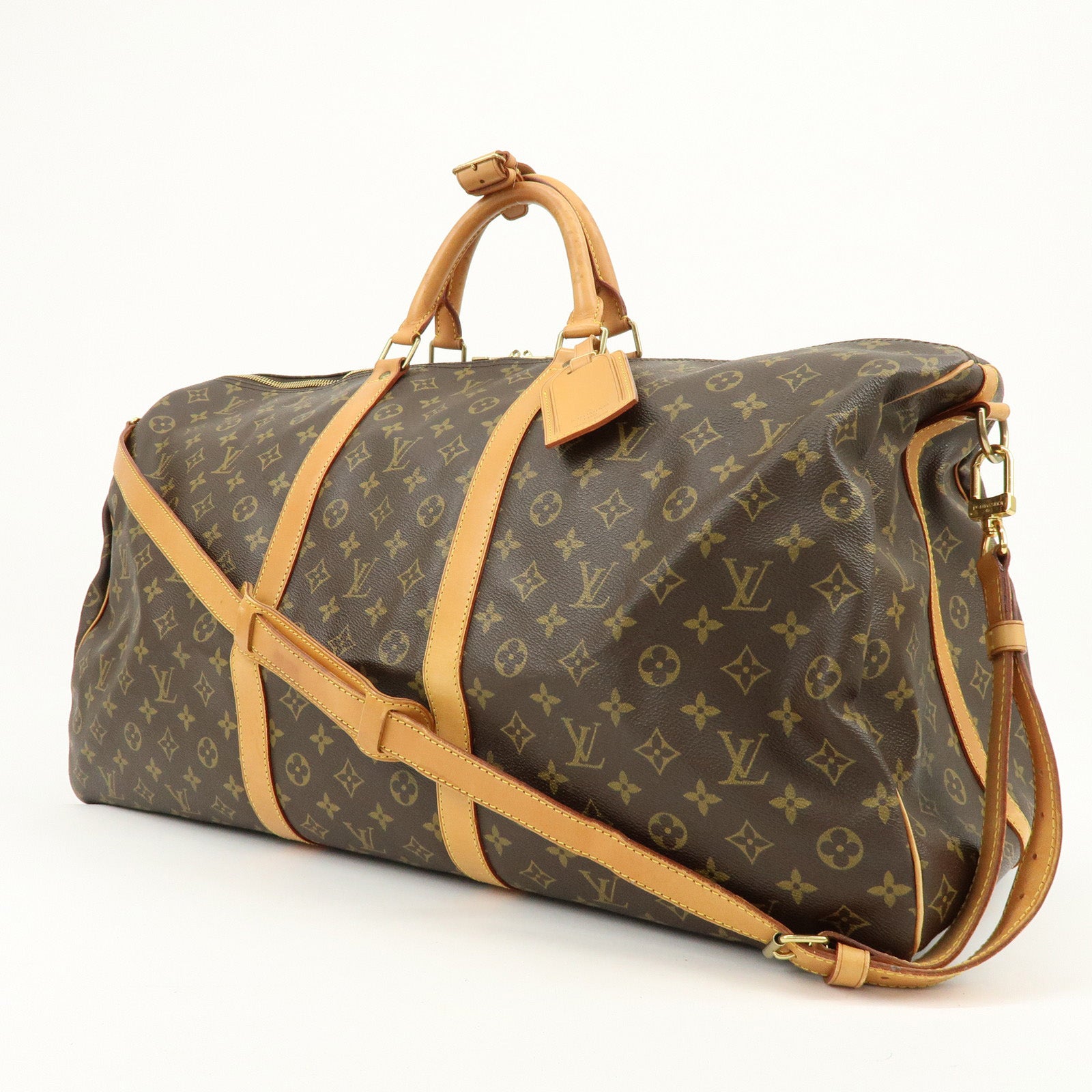 Louis Vuitton Monogram Keep All Bandouliere 60 Boston Bag M41412