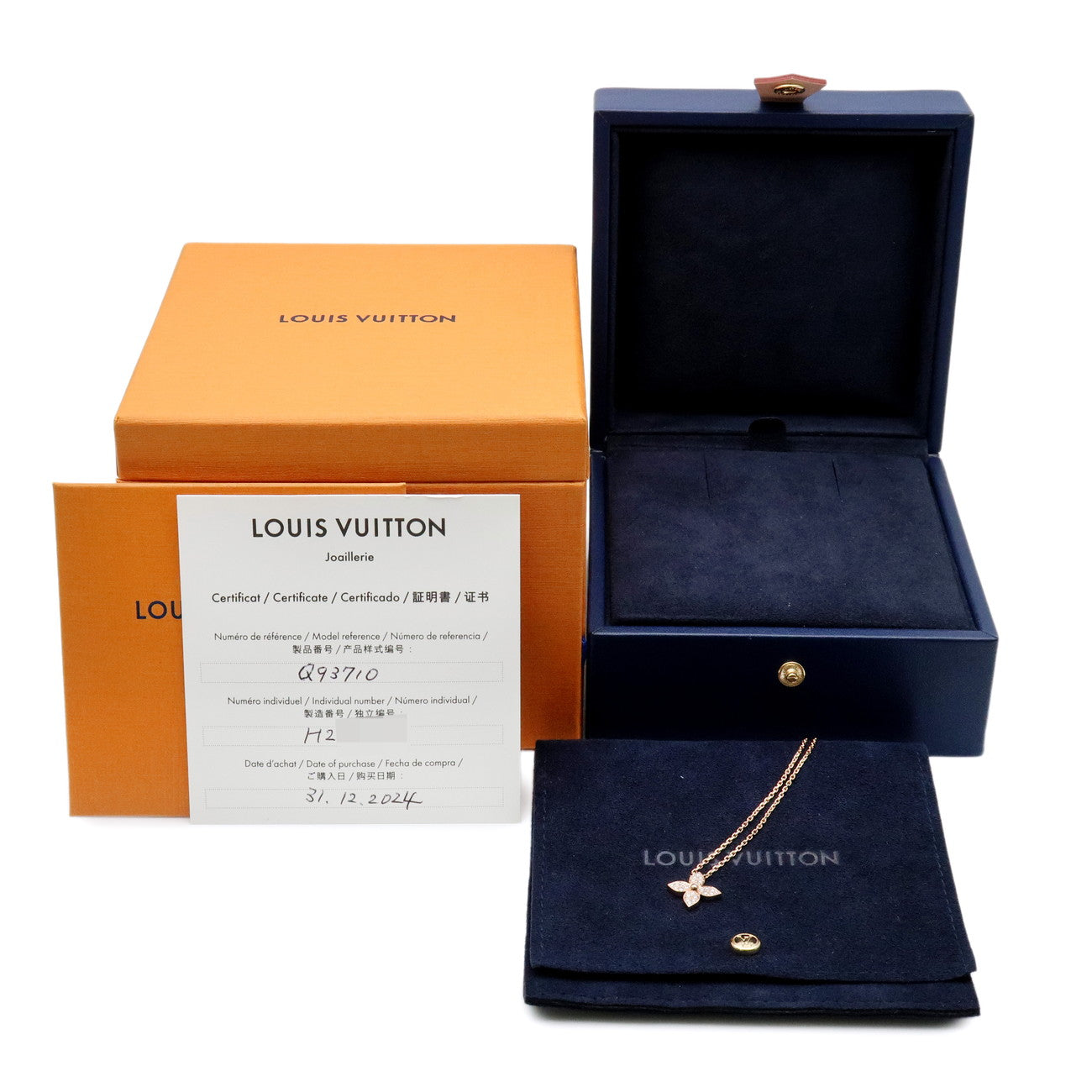 Louis Vuitton Pendantif Star Blossom Diamond Necklace 750PG Q93710