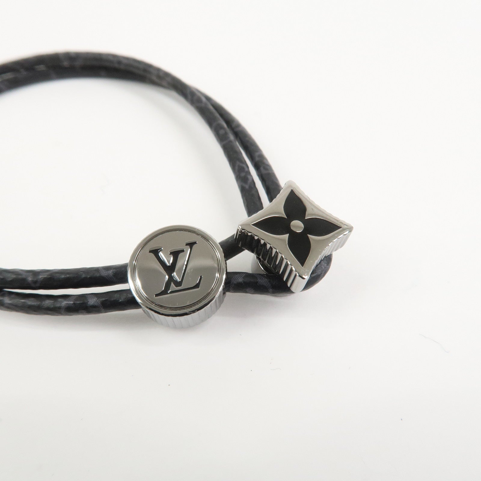 Louis Vuitton Monogram Eclipse Catch It Canvas Bracelet Noir M8111