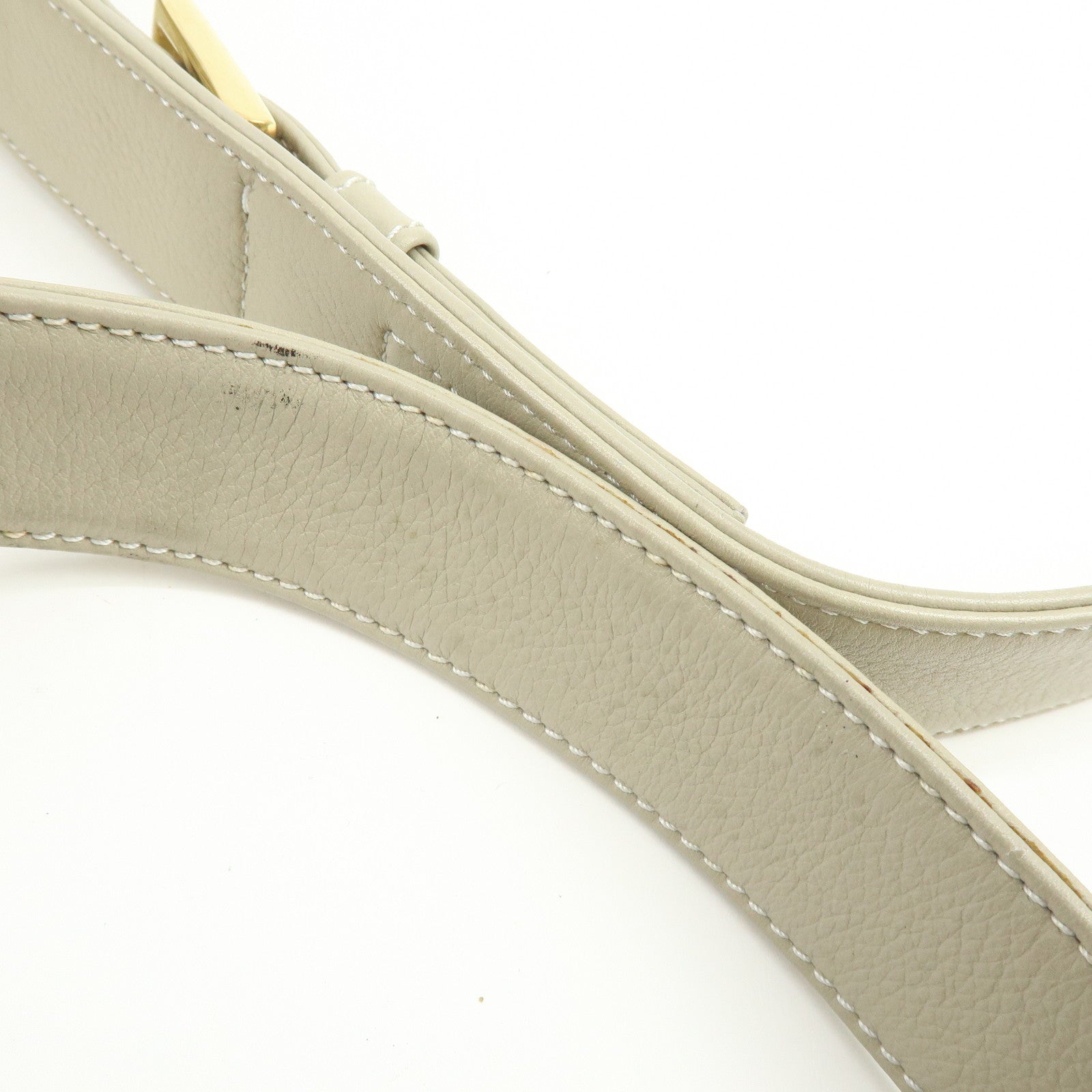 LOEWE Anagram Leather Shoulder Bag Crossbody Bag Ivory