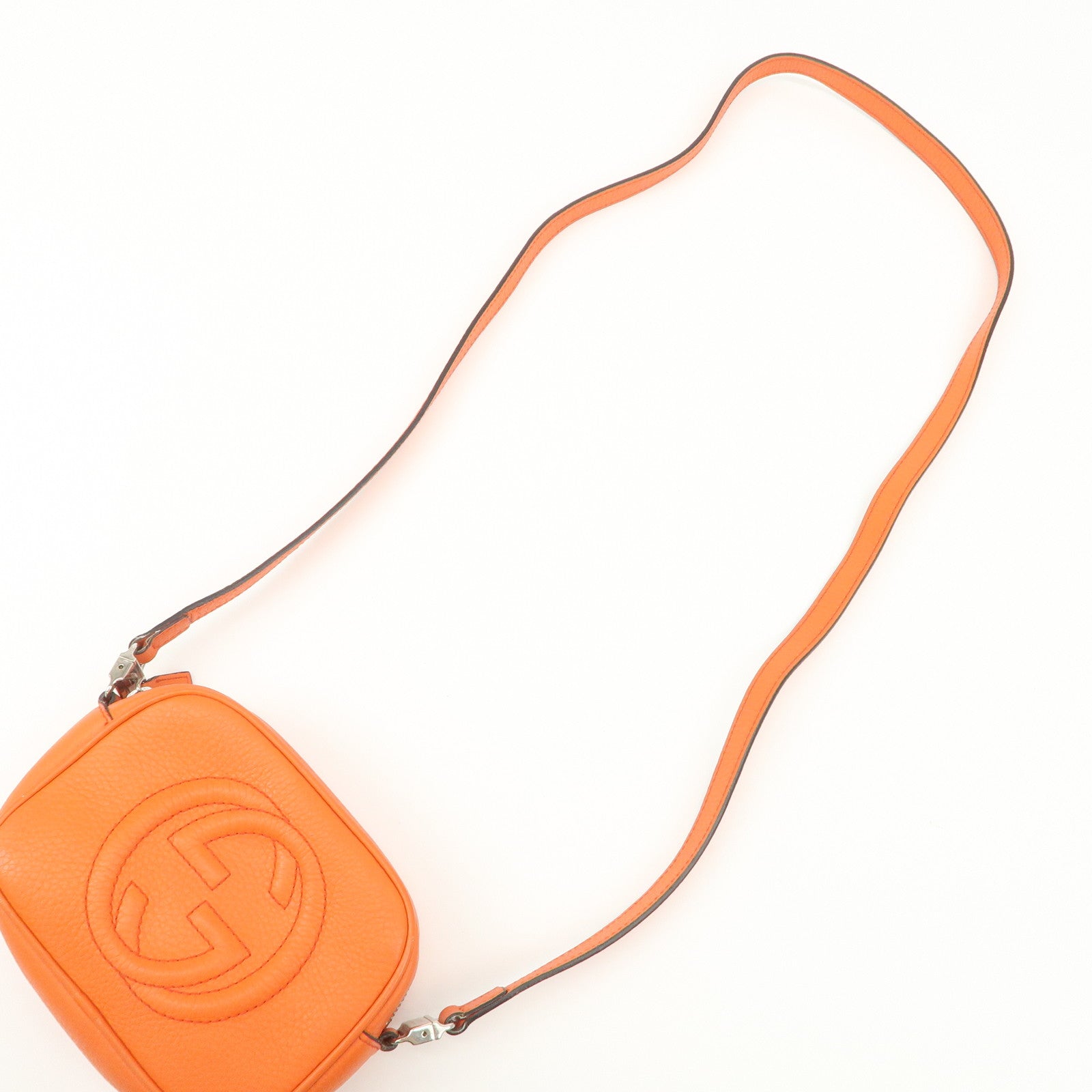 GUCCI SOHO Childrens Leather Mini Shoulder Bag Orange 355202