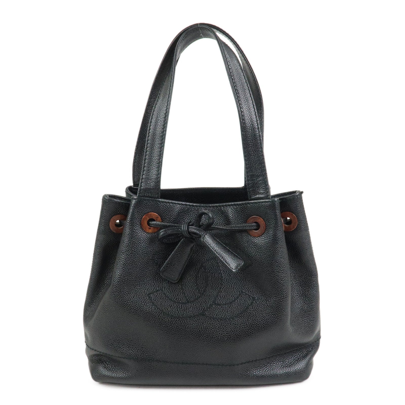 CHANEL COCO Mark Caviarskin Shoulder Bag Hand Bag Black