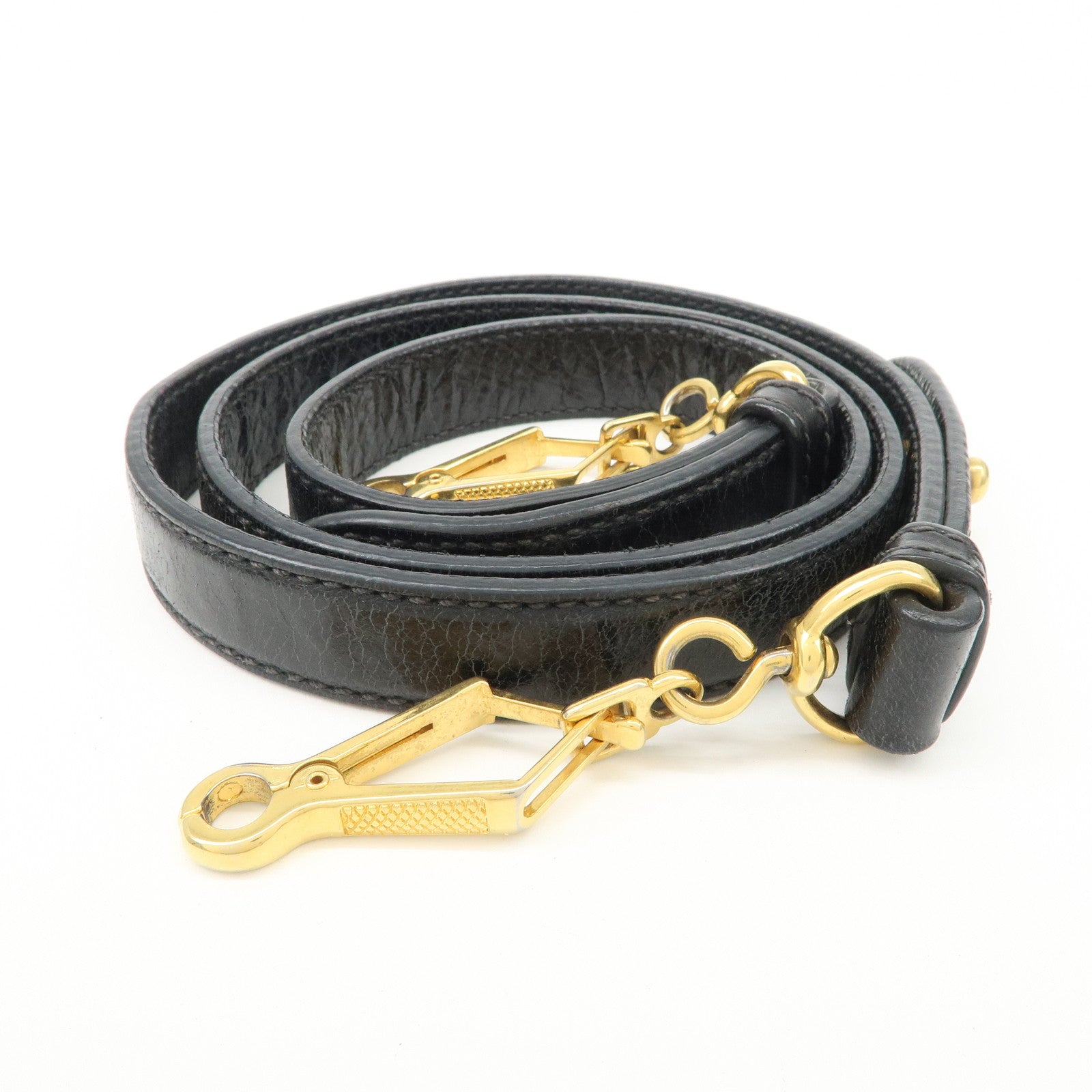 MIU MIU Patent Leather 2Way Tote Bag Shoulder Bag Black RT0383