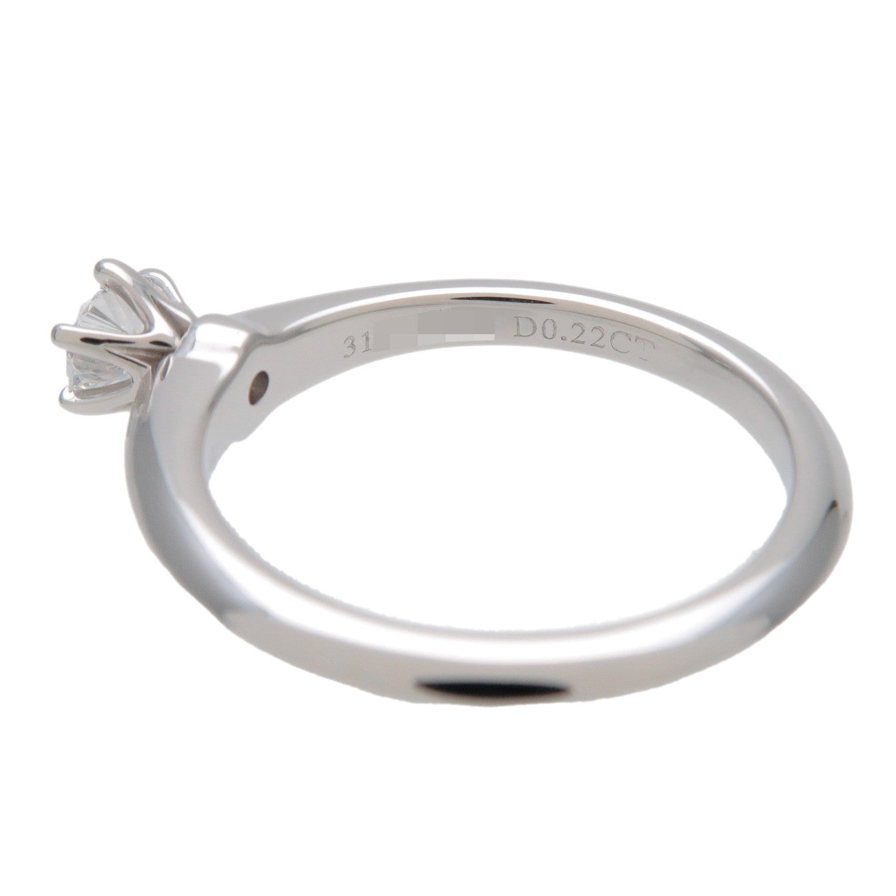 Tiffany & Co Solitaire Diamond Ring 0.22ct PT950 US4.5 EU48 HK9