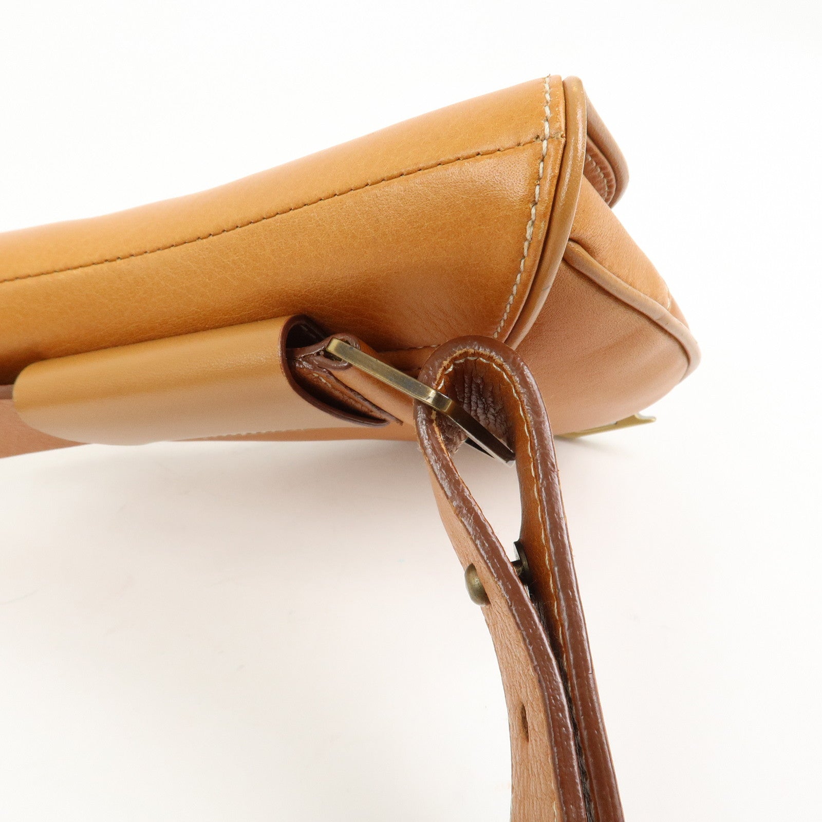 Christian Dior Saddle Leather Waist Bag Crossbody Bag Brown