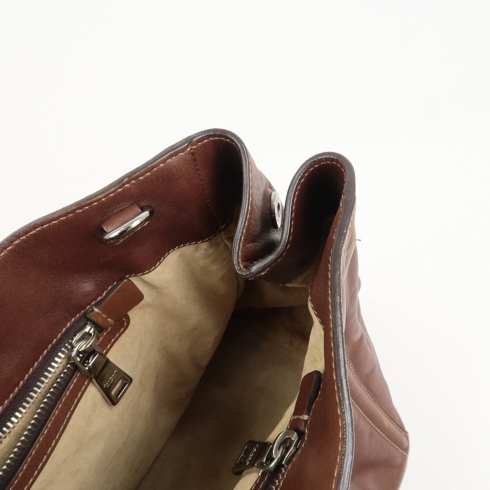 PRADA Triangle Logo 2Way Bag Tote Bag Shoulder Bag BN1889