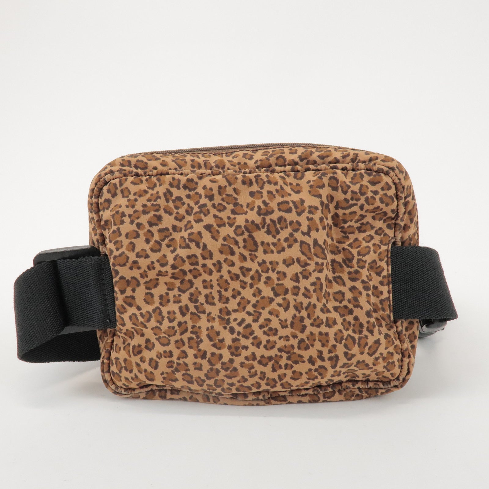 BOTTEGA VENETA Nylon Animal Print Waist Bag Brown Black 216371