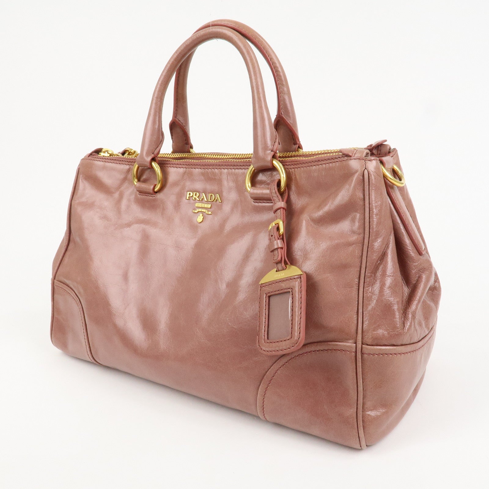 PRADA Leather 2Way Hand Bag Shoulder Bag Pink BN2324