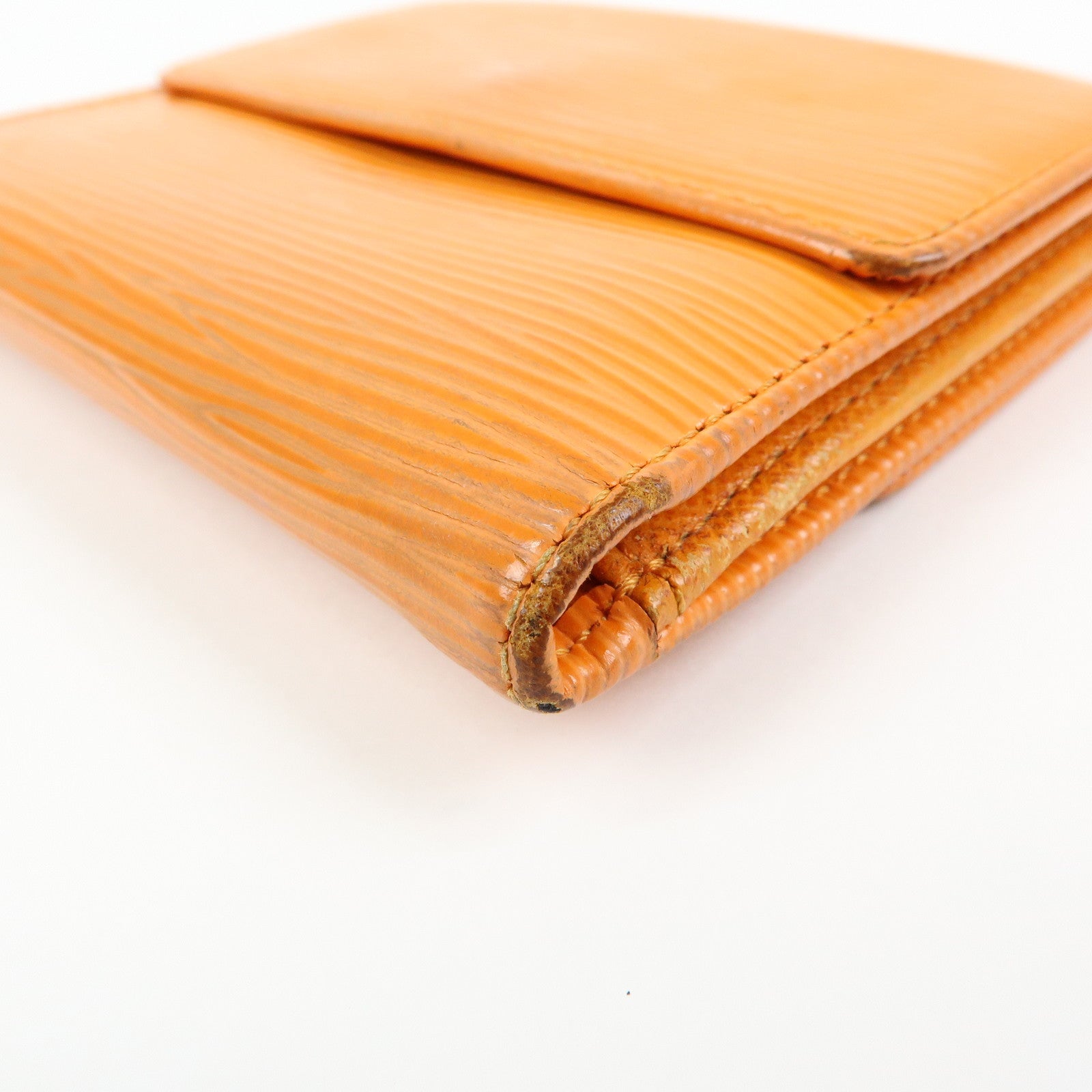Louis Vuitton Epi Porte Monnaie Billets Credit Wallet Orange M6348H