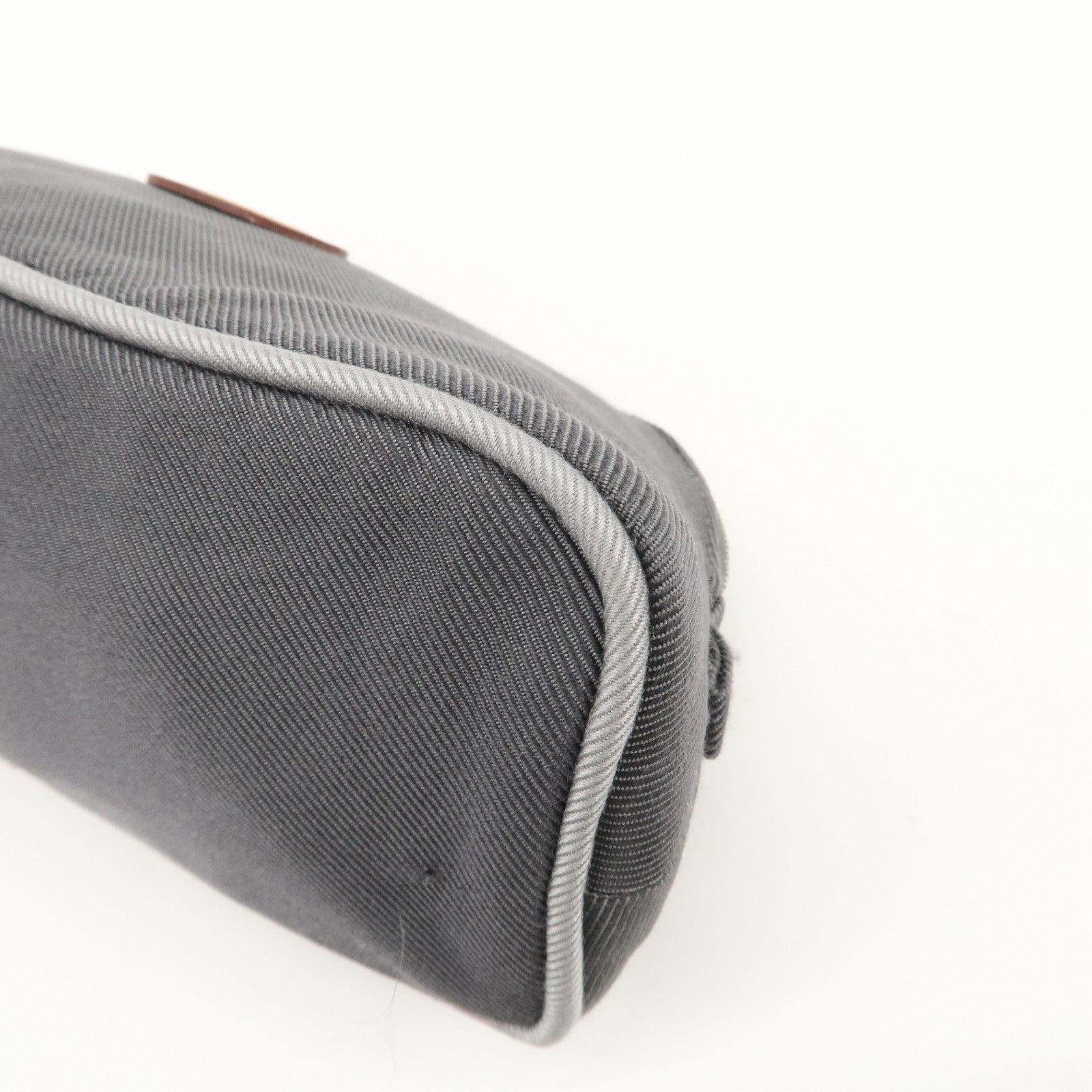 HERMES Bolide Vice Versa PM Cotton Silk Pouch Acier