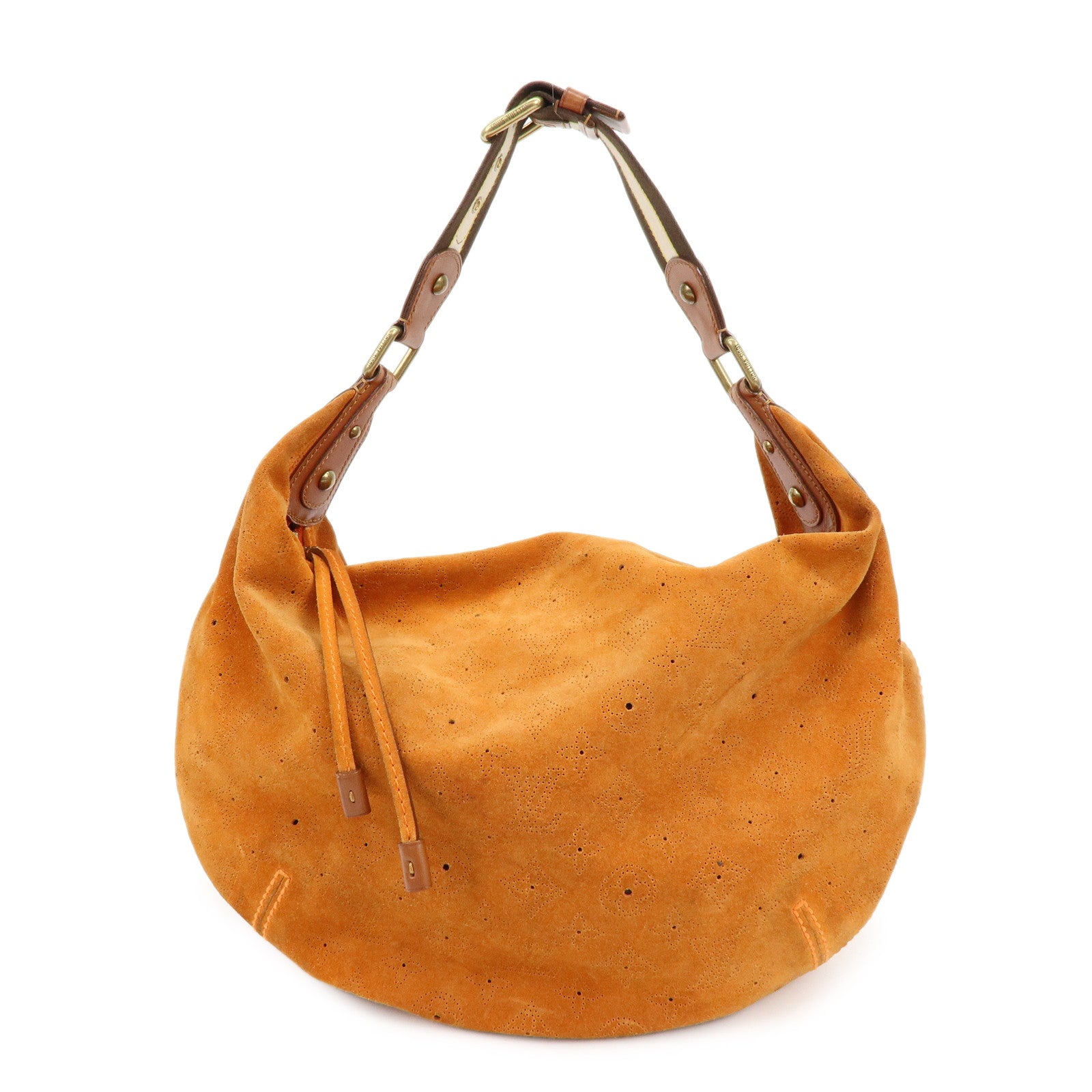 Louis Vuitton Monogram Onata GM Suede Shoulder Bag Orange M95119