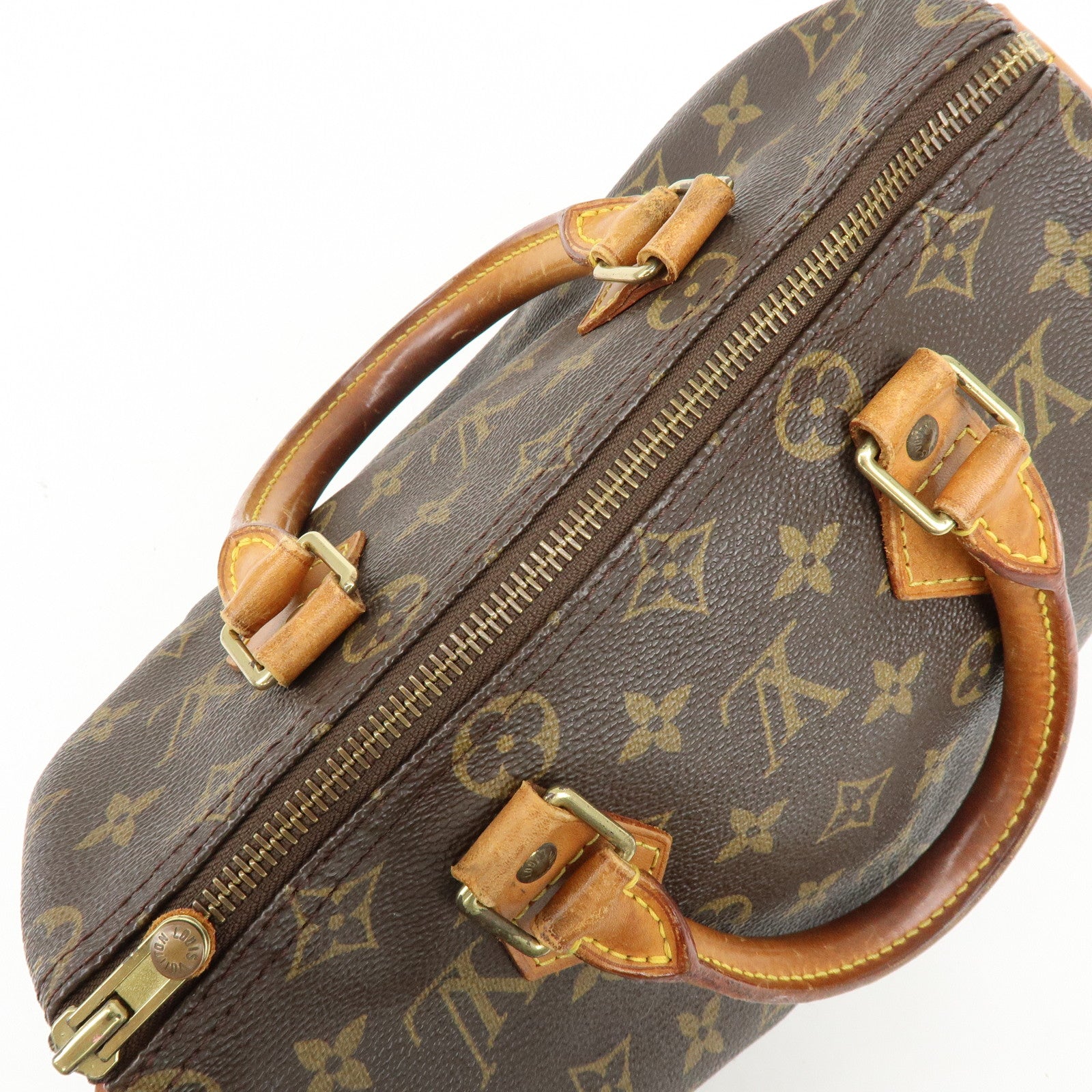 Louis Vuitton Monogram Speedy 25 Boston Bag Hand Bag Brown M41528