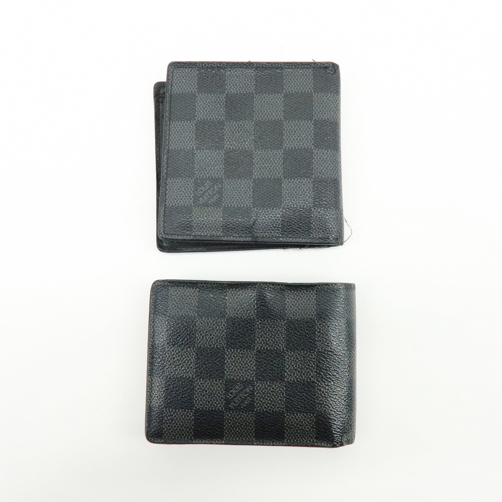 Louis Vuitton Damier Graphite Set of Compact Wallet N62664/N62663