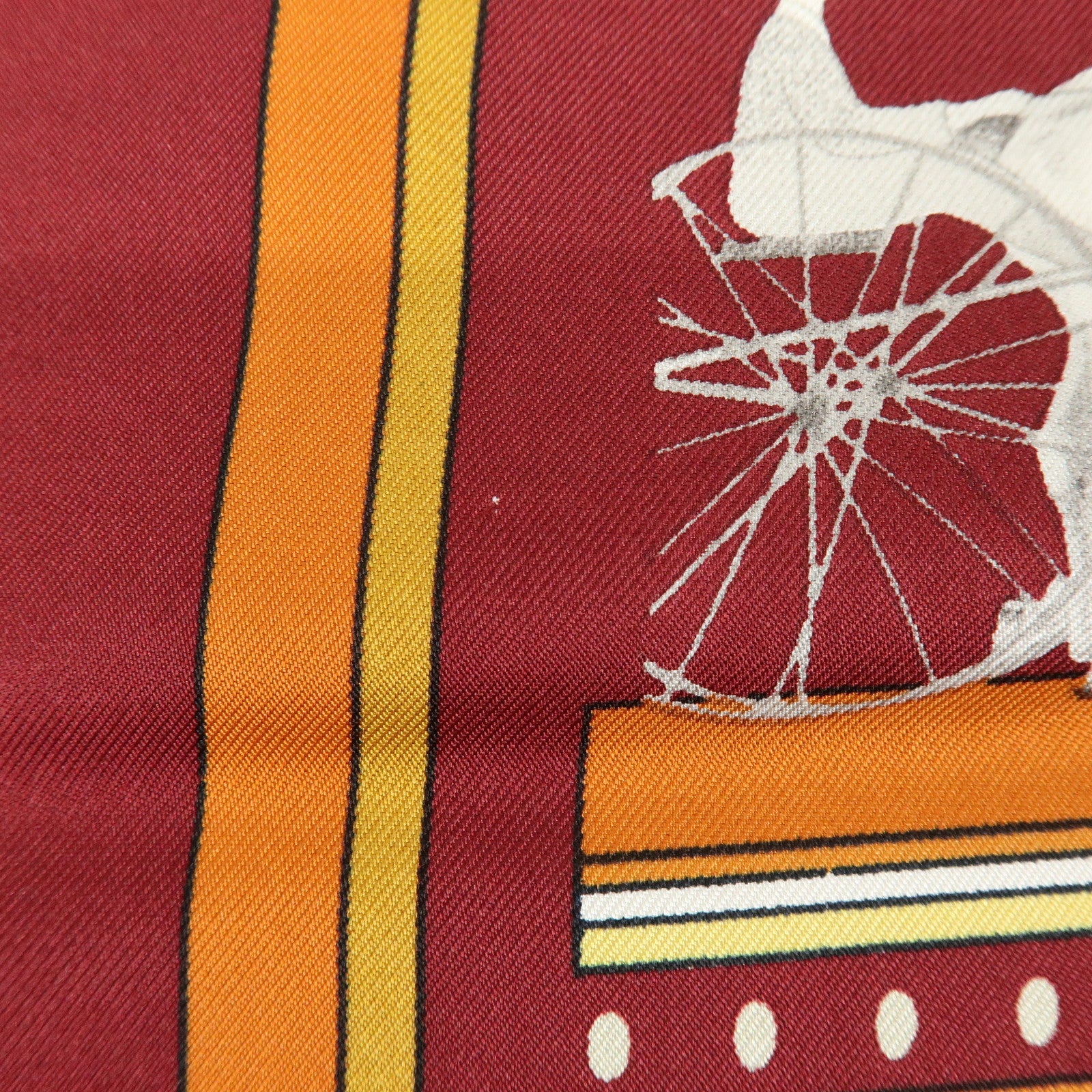 HERMES Carre 90 Silk 100% Scarf SEQUENCES Horse Print Brown