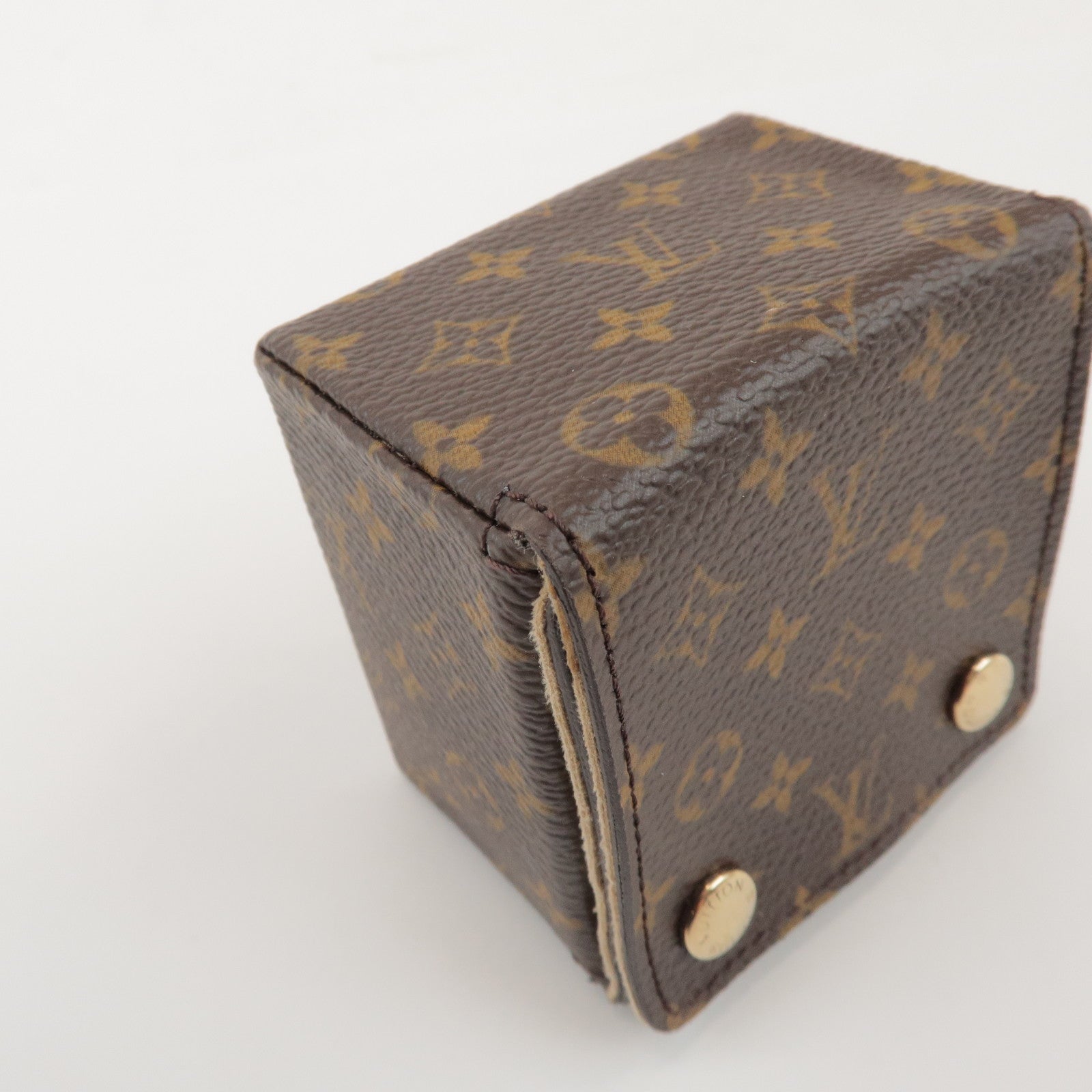 Louis Vuitton Monogram Set of 2 Ring Case Jewelry Case Brown