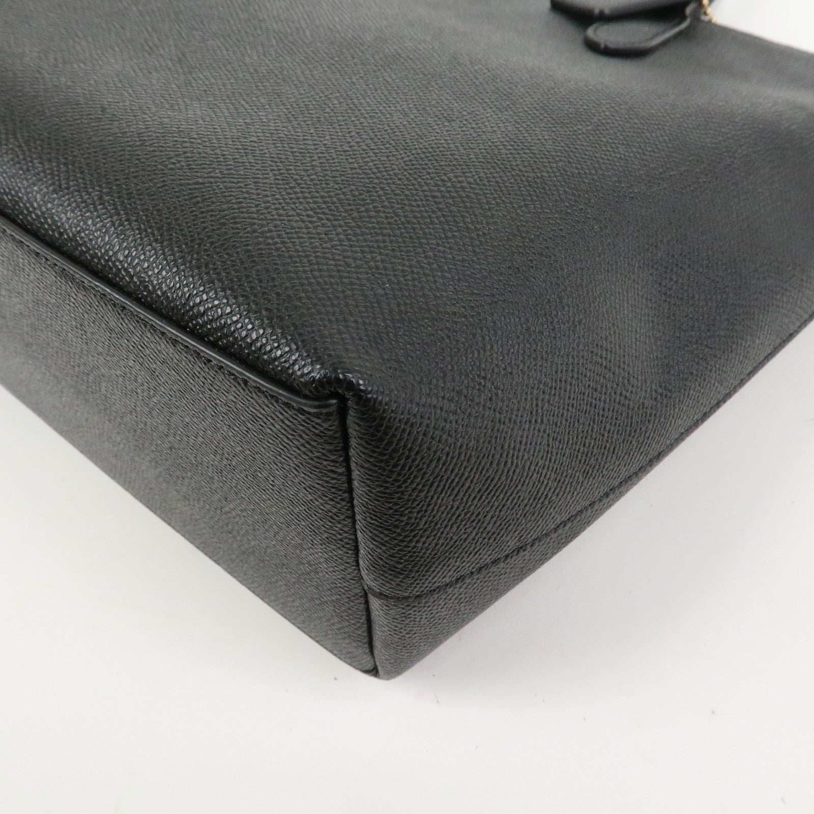 COACH Leather Tote Bag Shoulder Bag Black