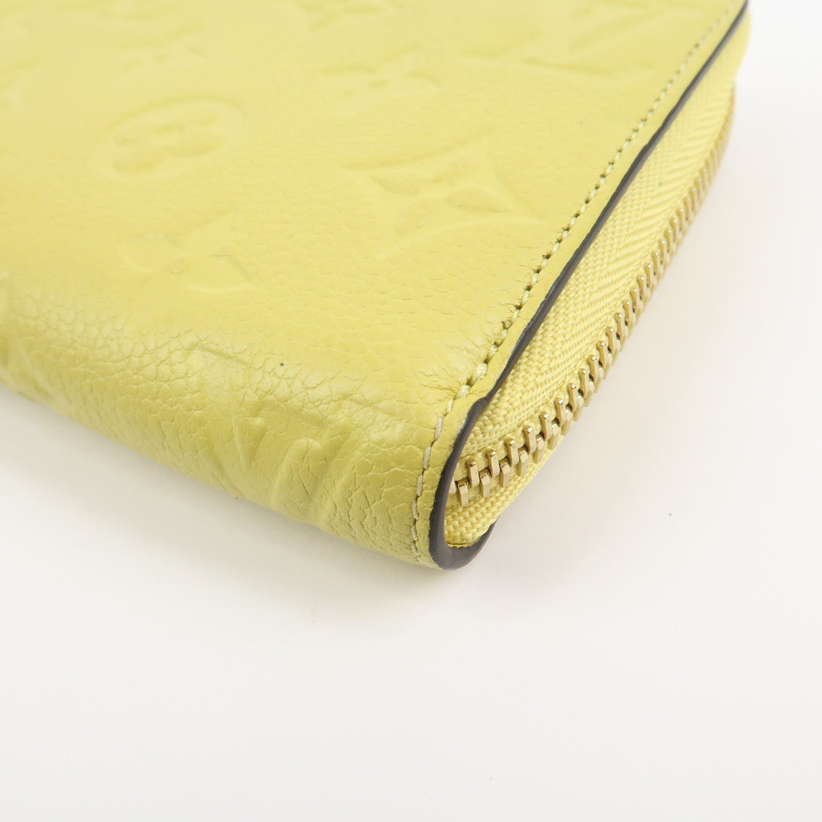 Louis Vuitton Monogram Empreinte Round Zippy Wallet Jaune M82043