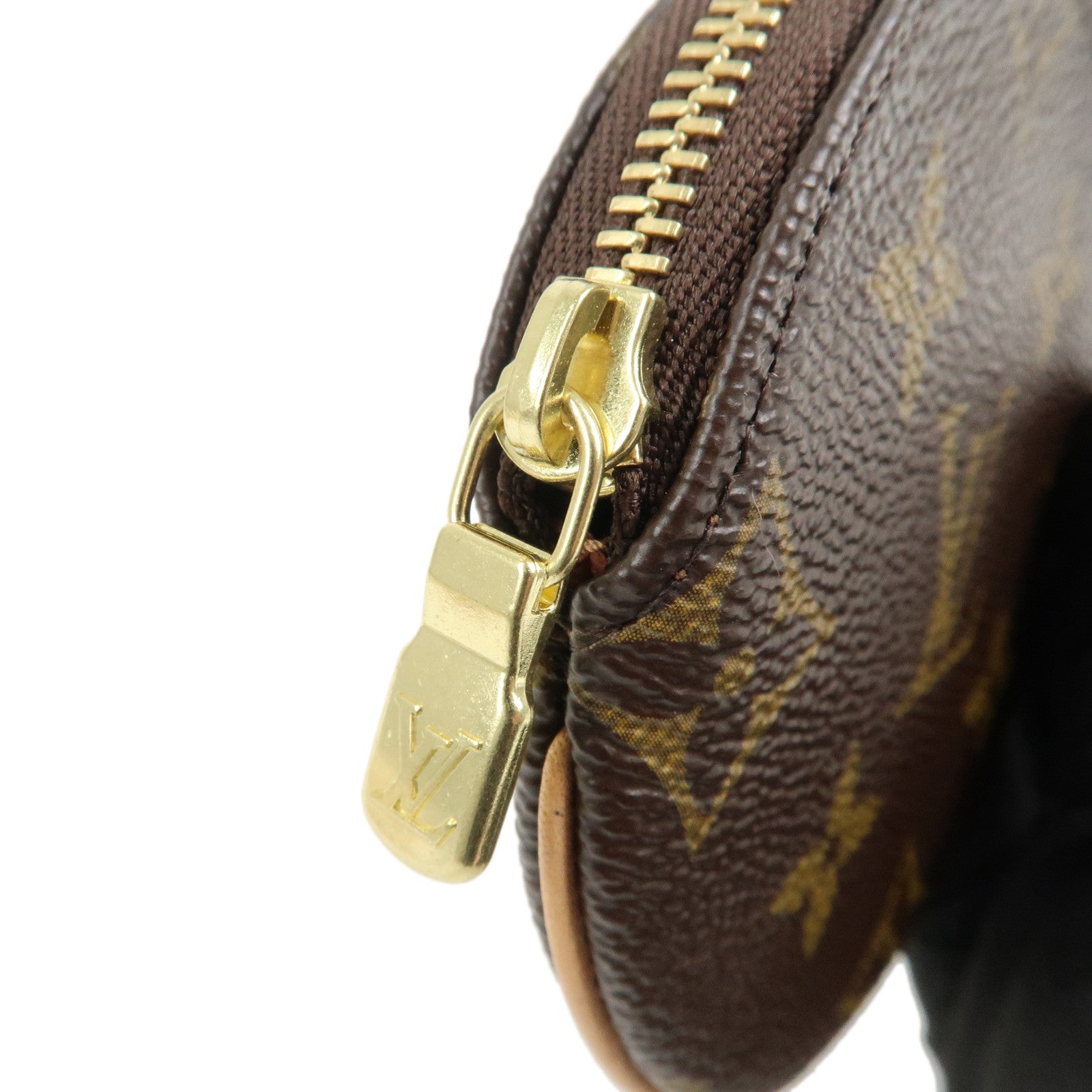 Louis Vuitton Monogram Porte Monnaie Rond Coin Case Brown M61926
