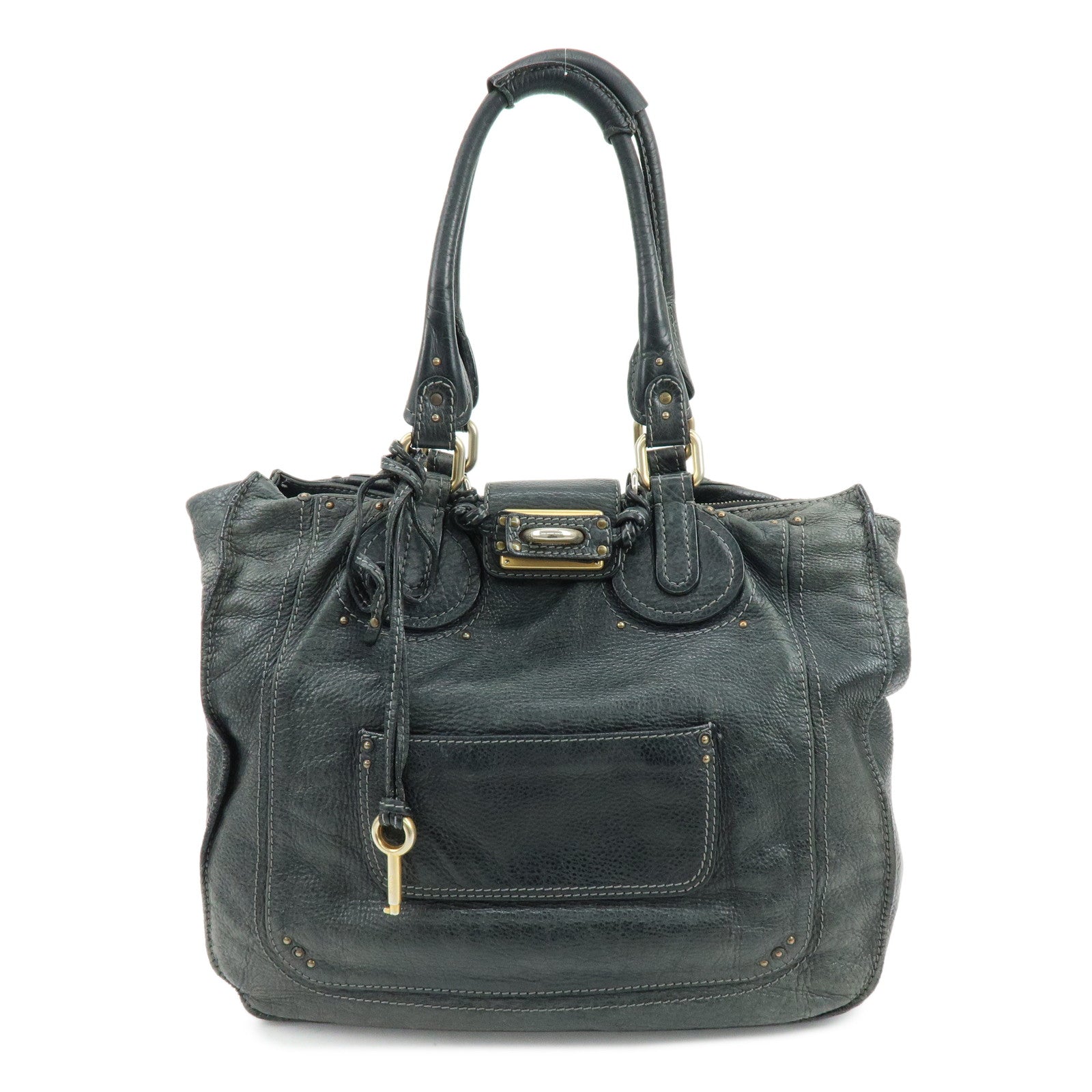Chloe Paddington Leather Tote Bag Shoulder Bag Black