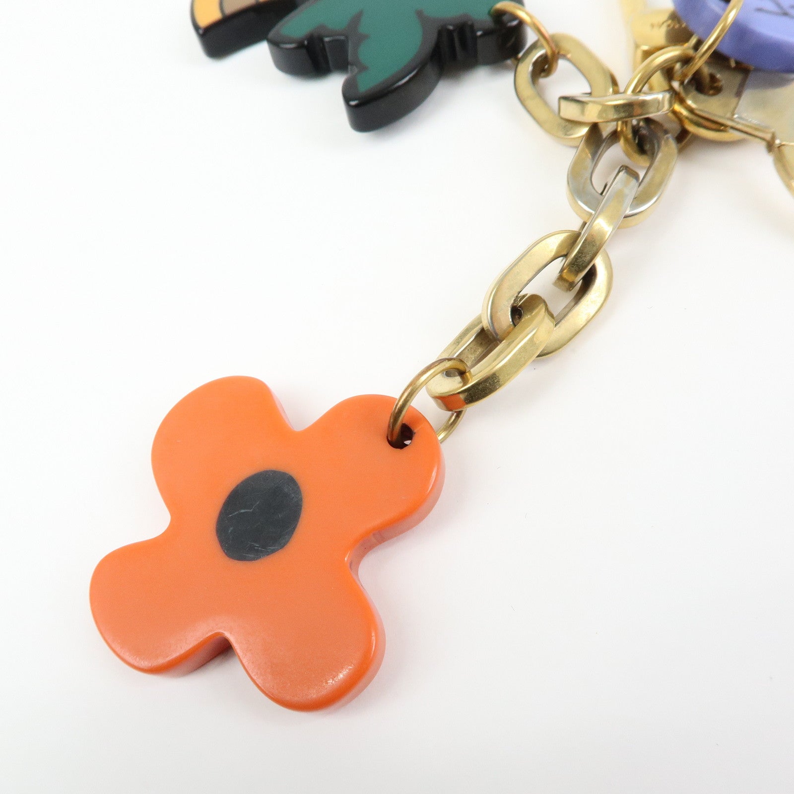 Louis Vuitton Plastic Metal Palm Tree Bag Charm Key Chain M66260