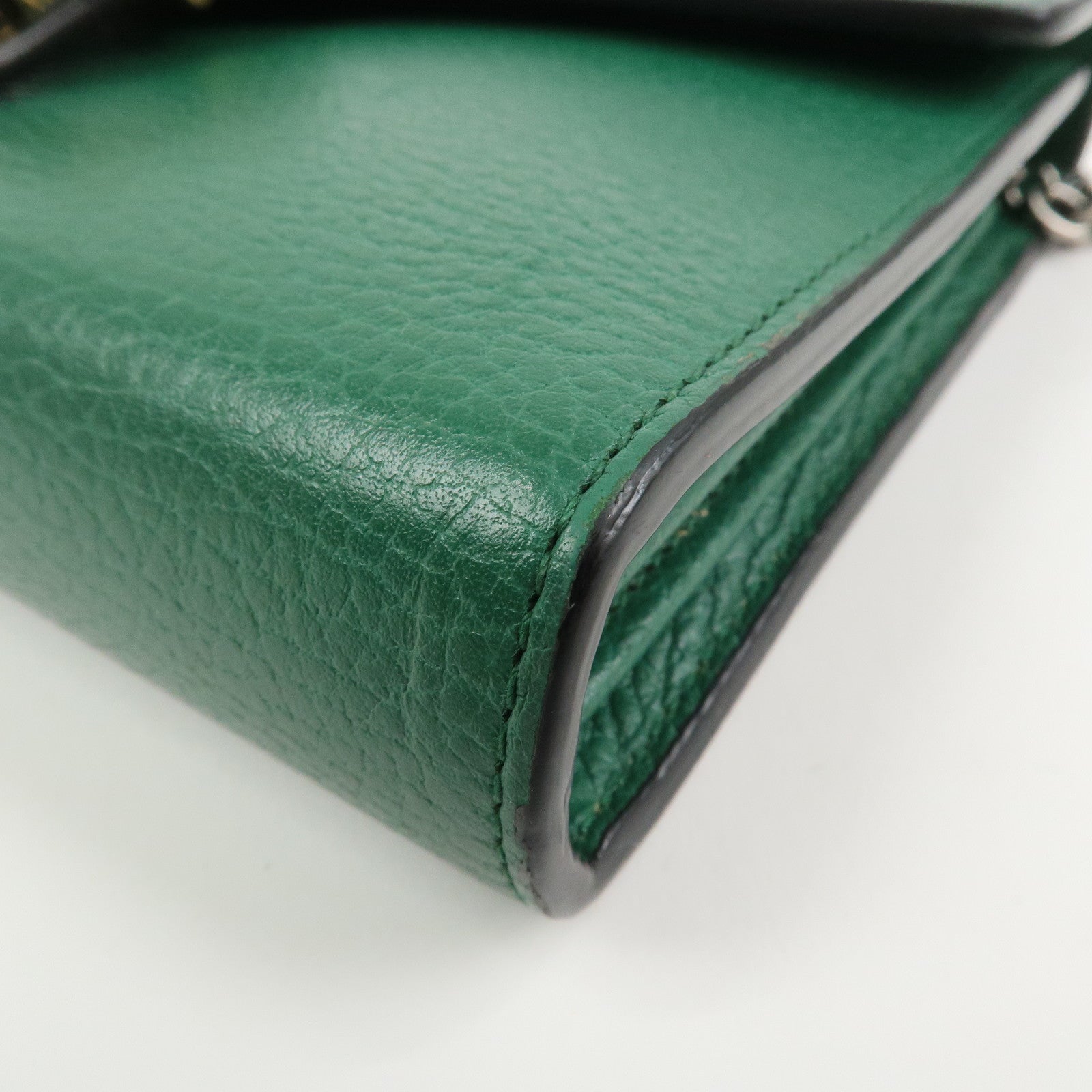 GUCCI Dionysus Leather Chain Shoulder Bag Green 401231