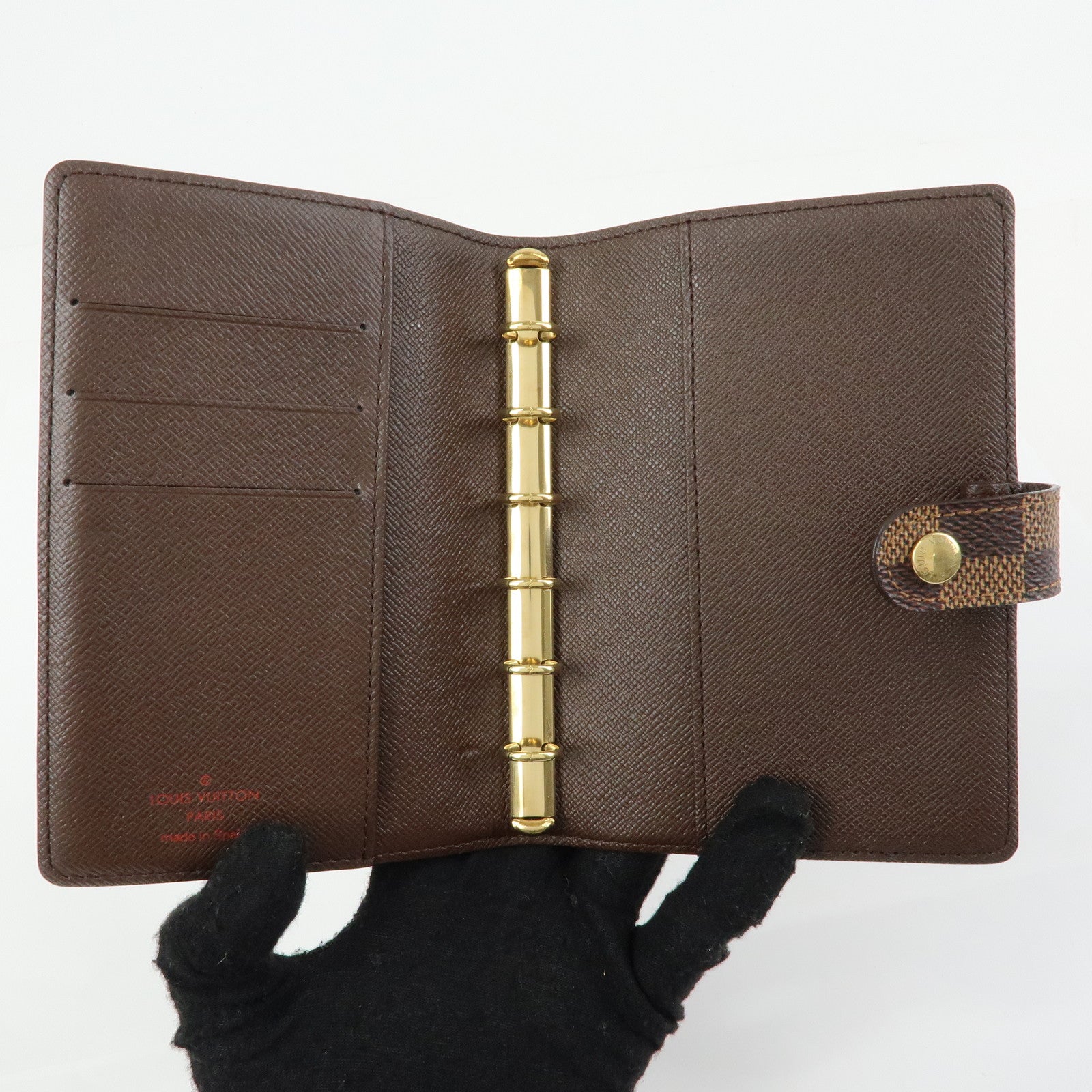 Louis Vuitton Damier Ebene Agenda PM Planner Cover Brown R20700
