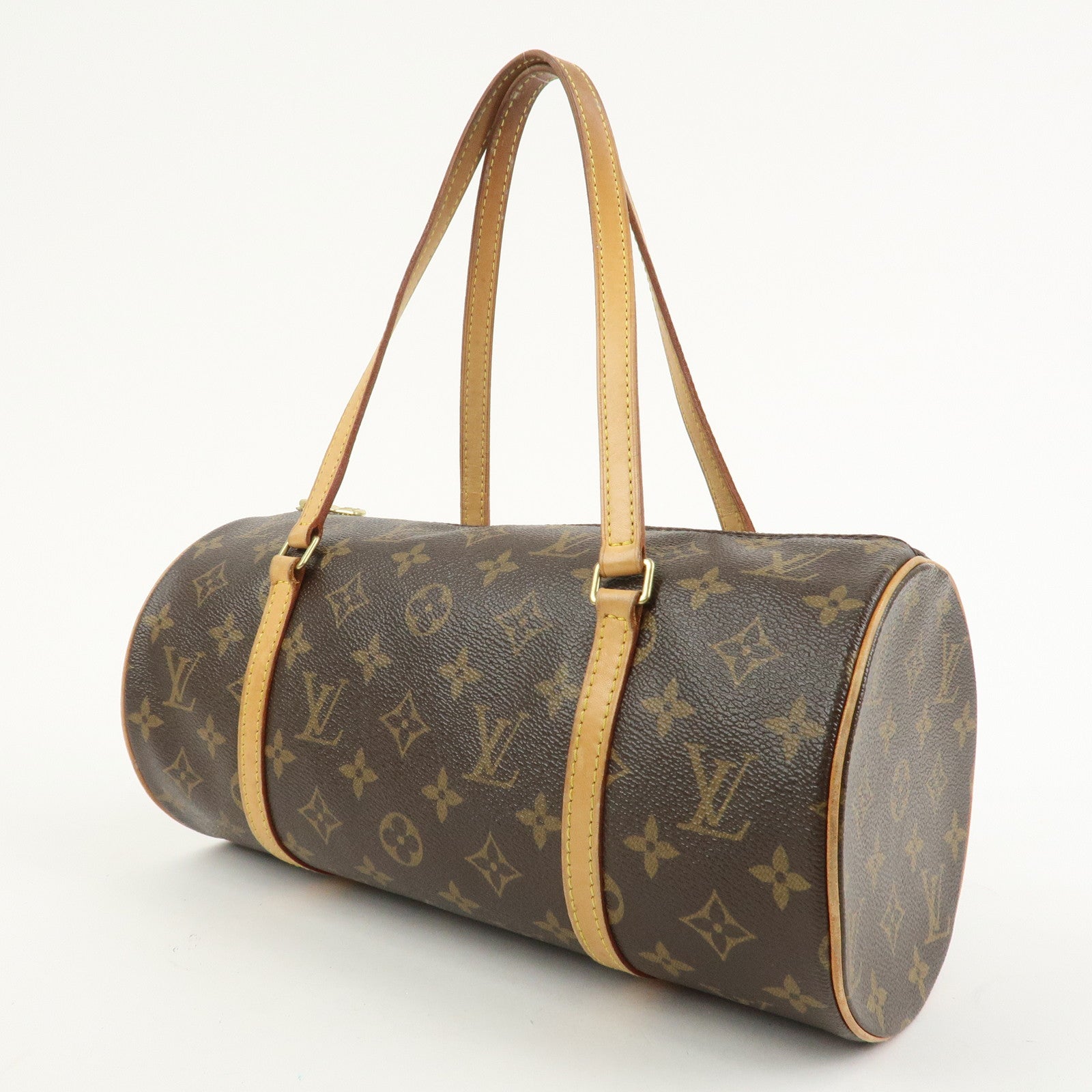 Louis Vuitton Monogram Papillon 30 Hand Bag Brown M51385