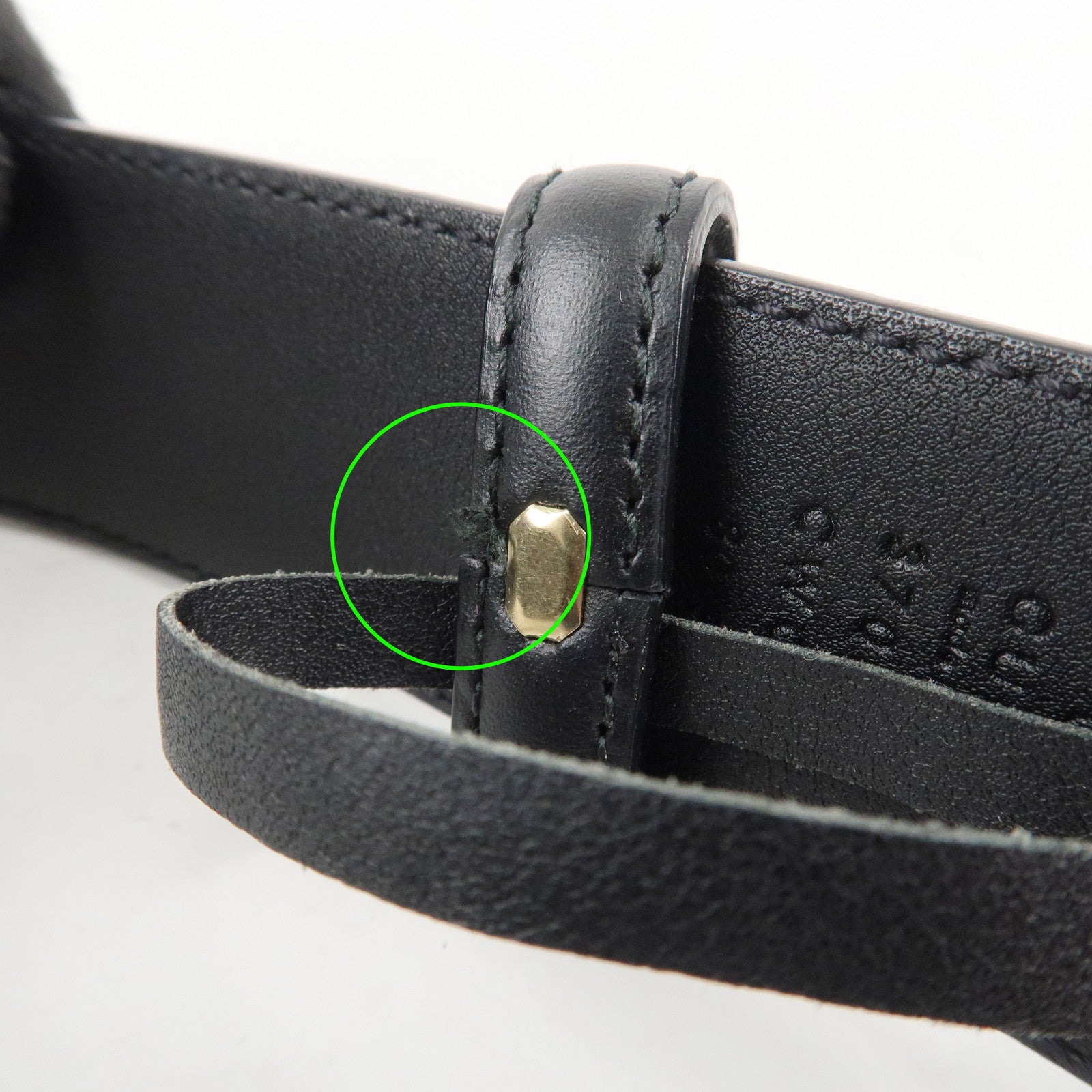 GUCCI Interlocking G Guccissima Leather Belt 80/32 Black 370543 Used