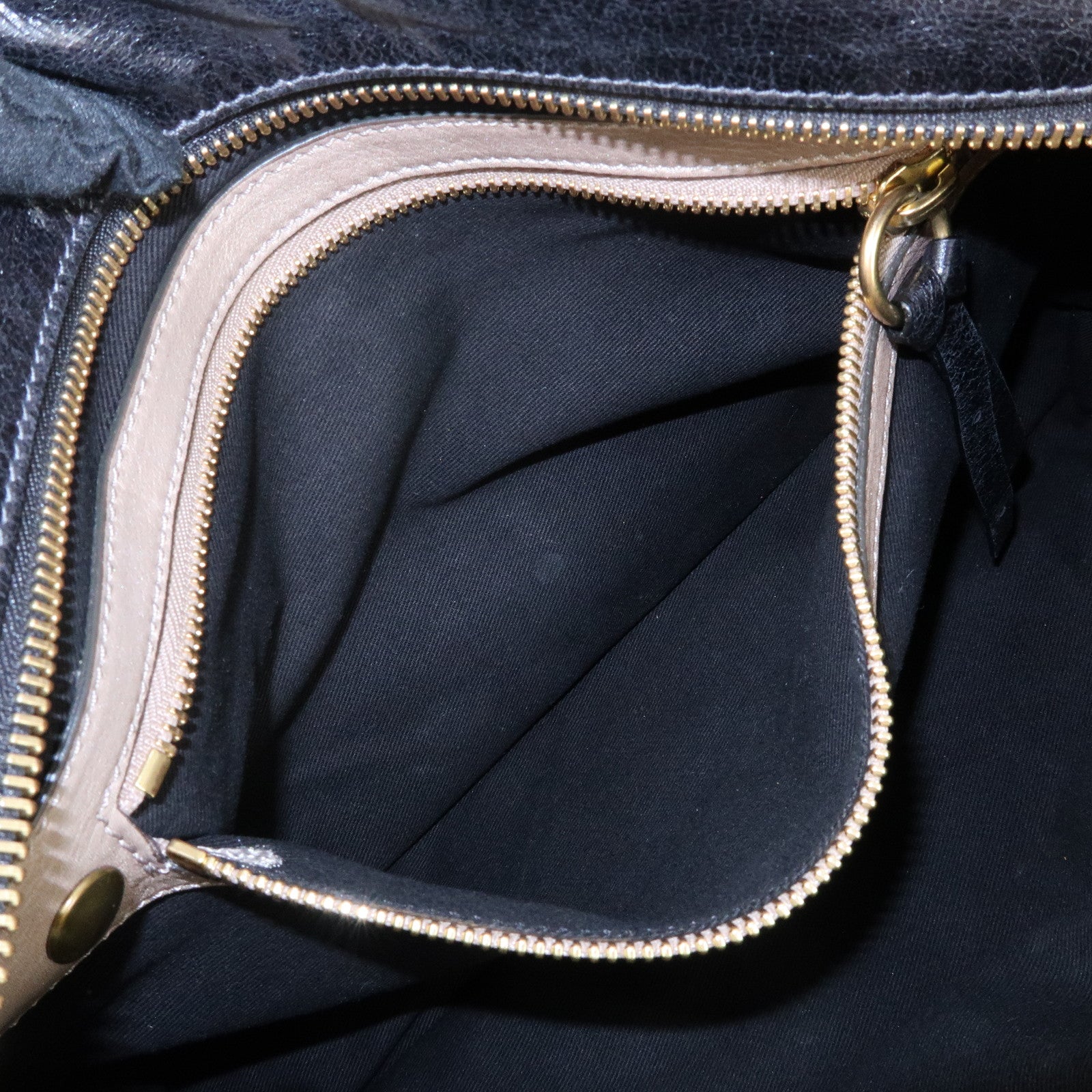 Chloe Bay Leather Hand Bag Tote Bag Black