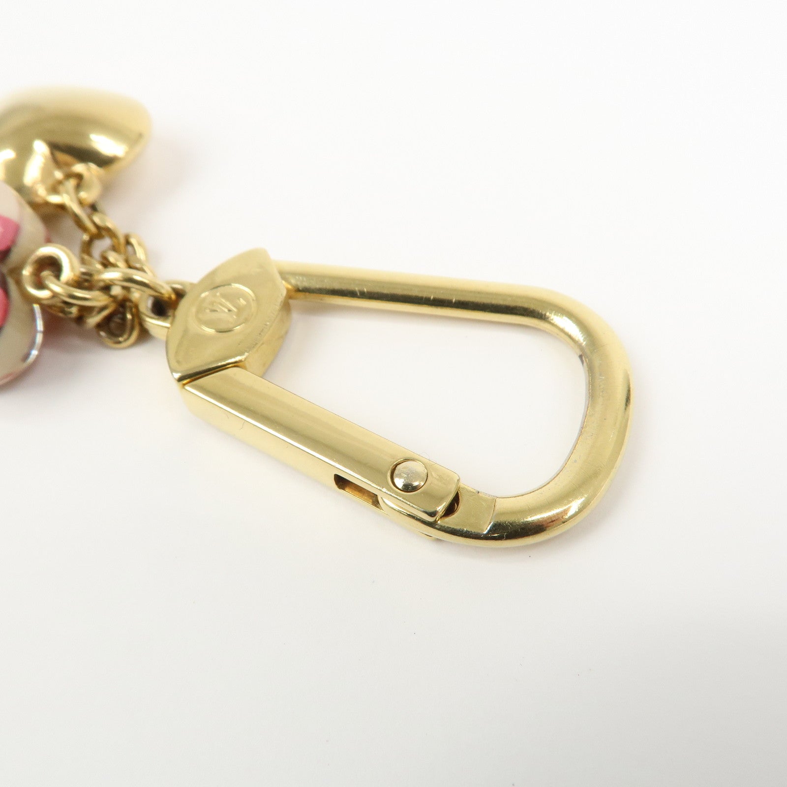 Louis Vuitton Porte Cles Leopard Bag Charm Blanc Corail M66263