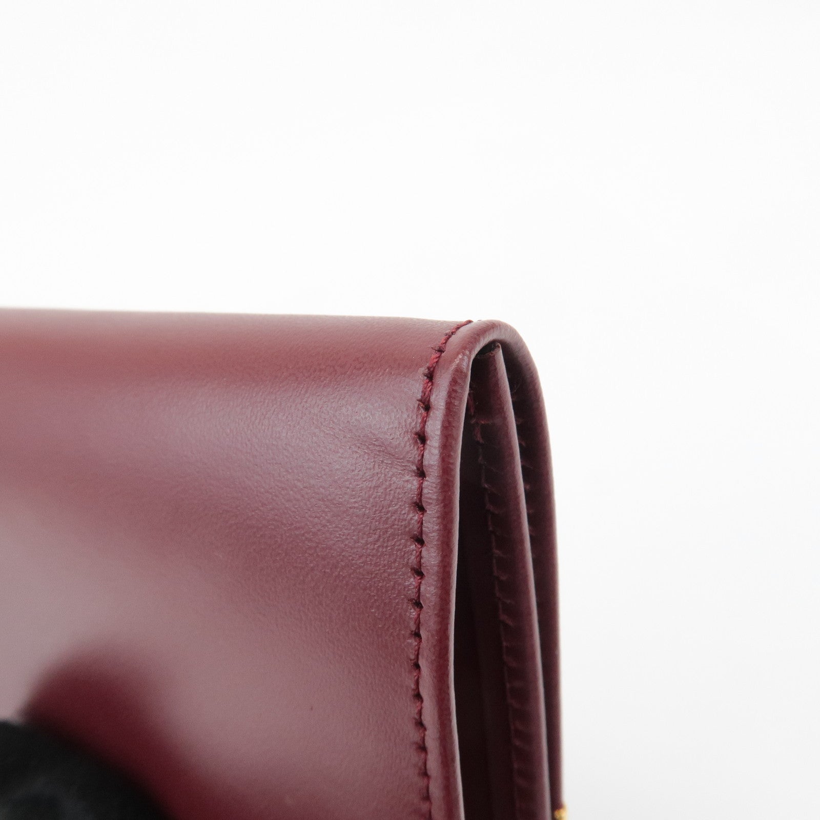 Cartier Mustline Leather Coin Case Bordeaux Used